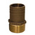 FF-1125 GROCO 1" NPT x 1-1/8" Bronze Full Flow Pipe to Hose Straight Fitting