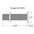 THXL-750-WS GROCO 3/4" Stainless Steel Extra Long Thru-Hull Fitting w/Nut