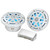 MA-OC6 Poly-Planar MA-OC6 6.5" Round Waterproof Blue LED Lit Speaker - White