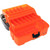 PLAMT6221 Plano 2-Tray Tackle Box w/Dual Top Access - Smoke & Bright Orange