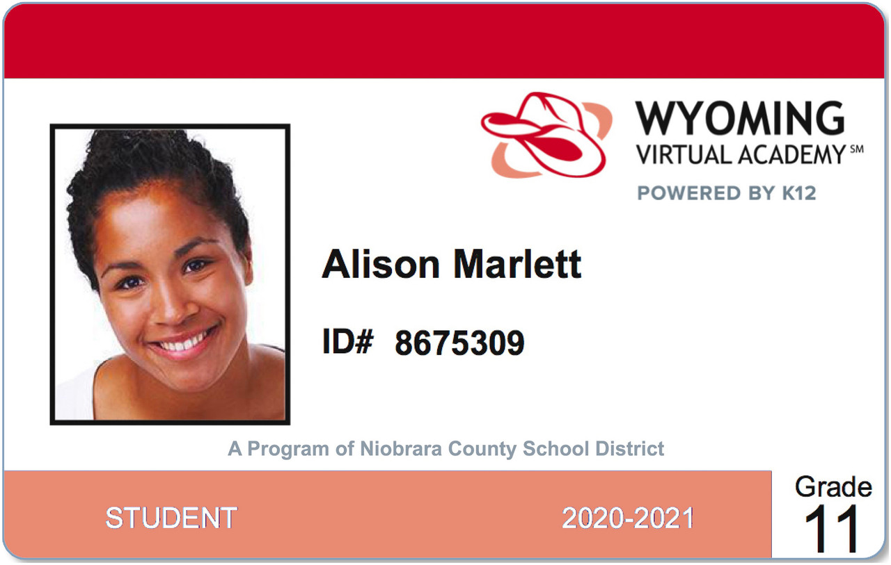 Stride/K12 Custom High Quality Student Photo ID Card