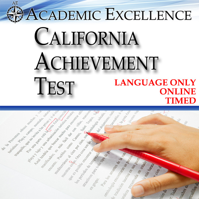 ONLINE California Achievement Test: Language Only, TIMED