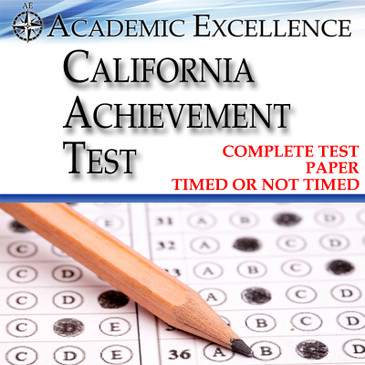 Complete PAPER California Achievement Test