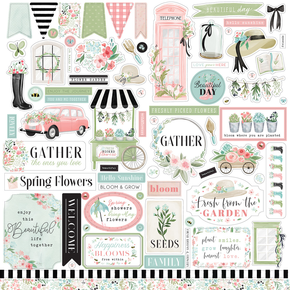 Flower Garden Element Sticker - Echo Park Paper Co