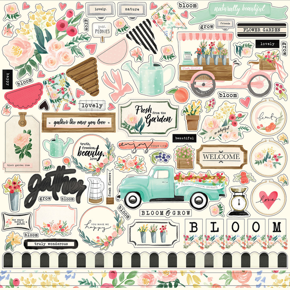 Flower Market Element Sticker - Echo Park Paper Co