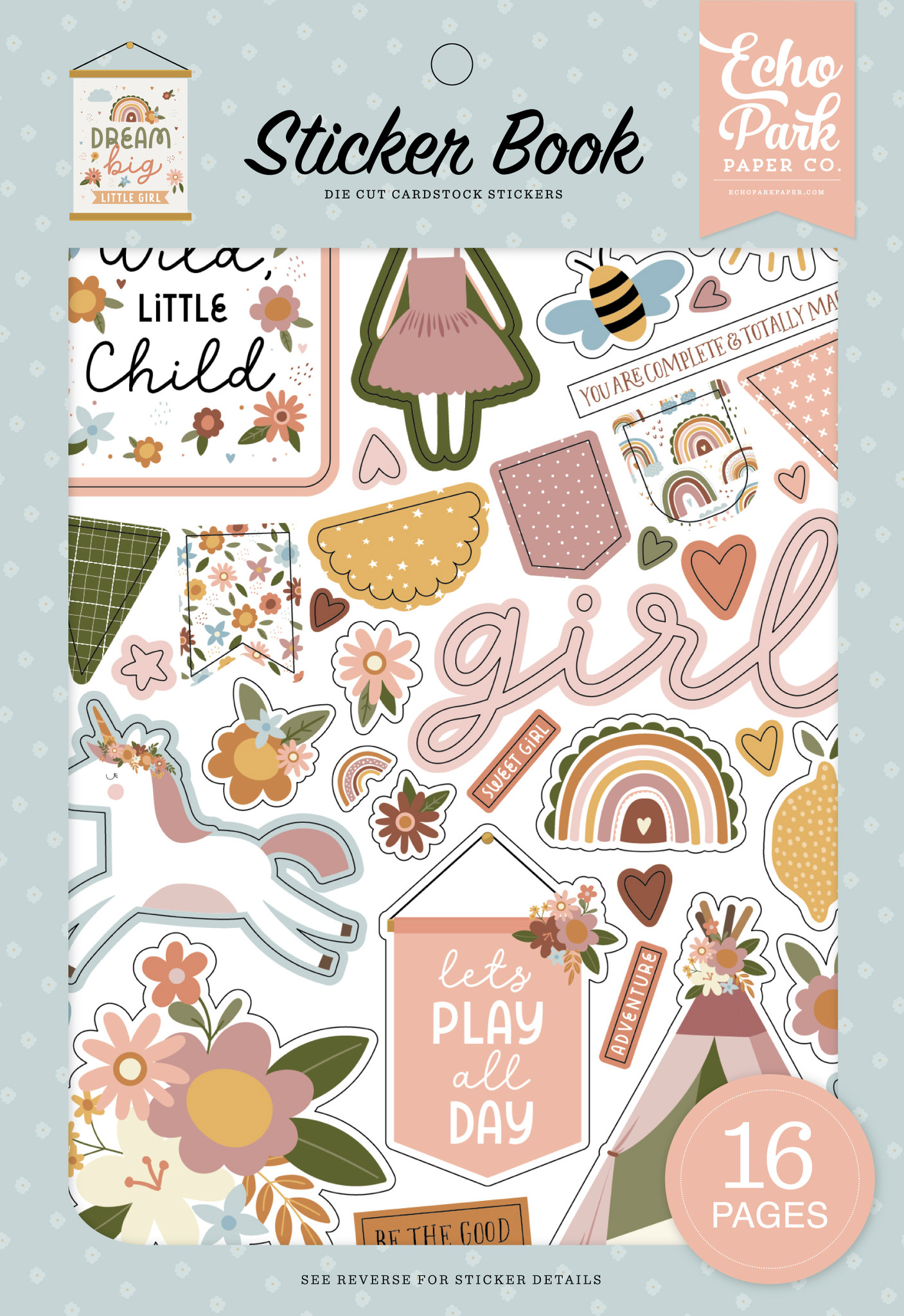 Echo Park Welcome Baby Girl Sticker Sheet