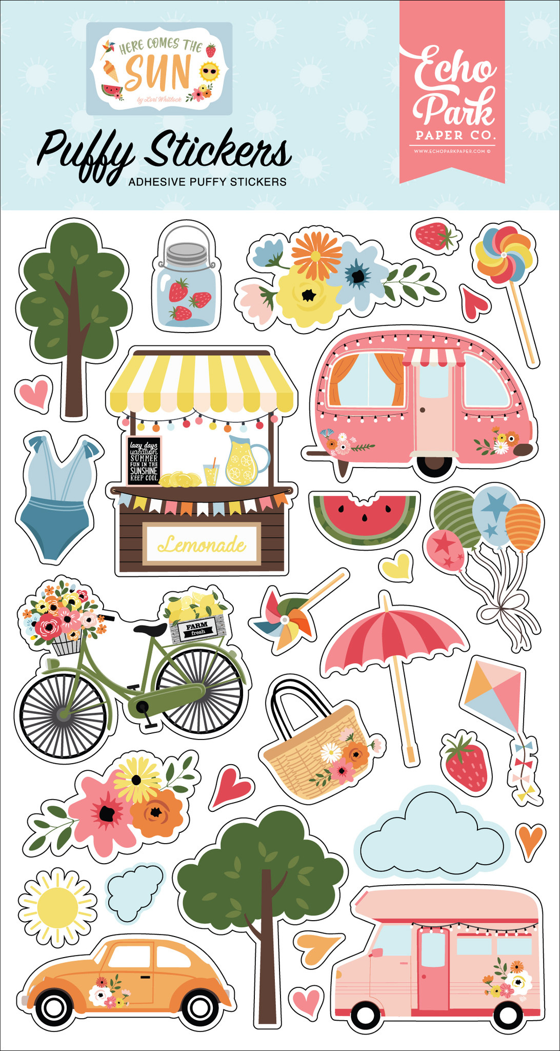 Here Comes The Sun Puffy Stickers - Echo Park Paper Co here-comes-the-sun-puffy-stickers-echo-park-paper-co