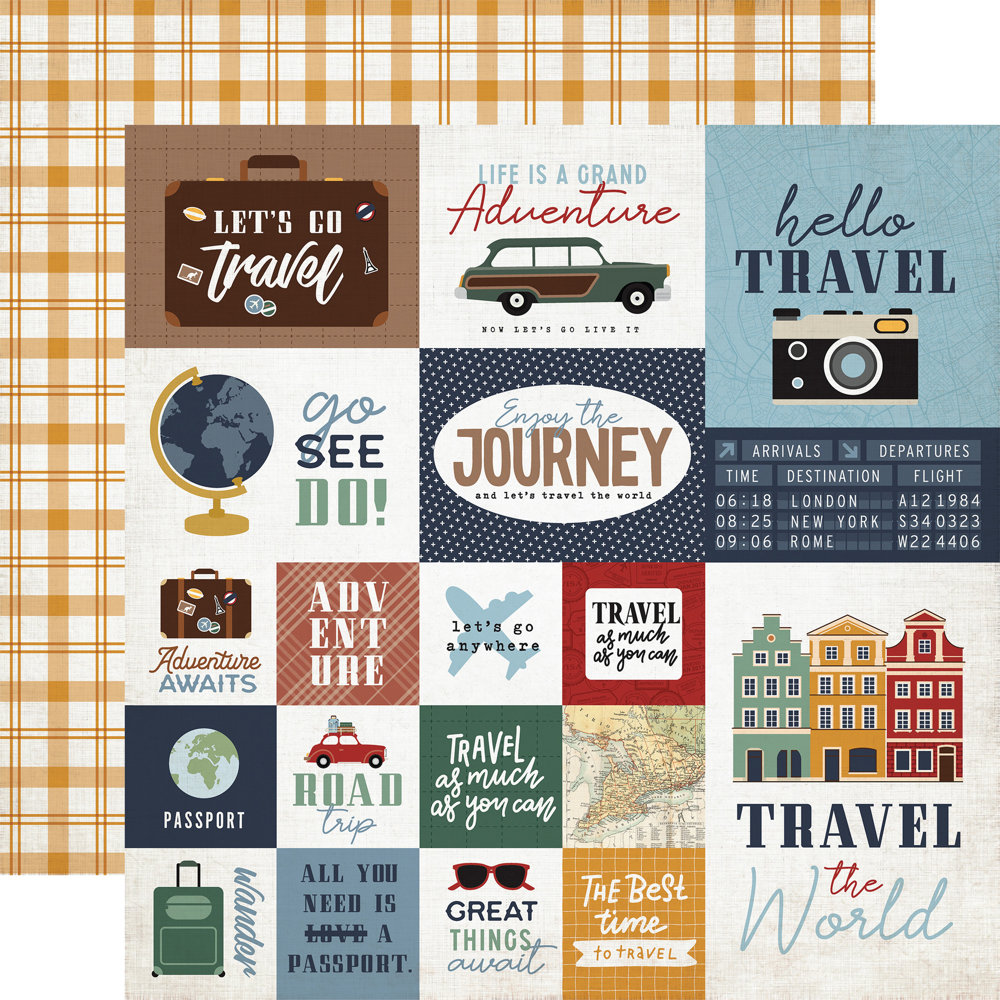 Travel Adventure Scrapbook Stickers