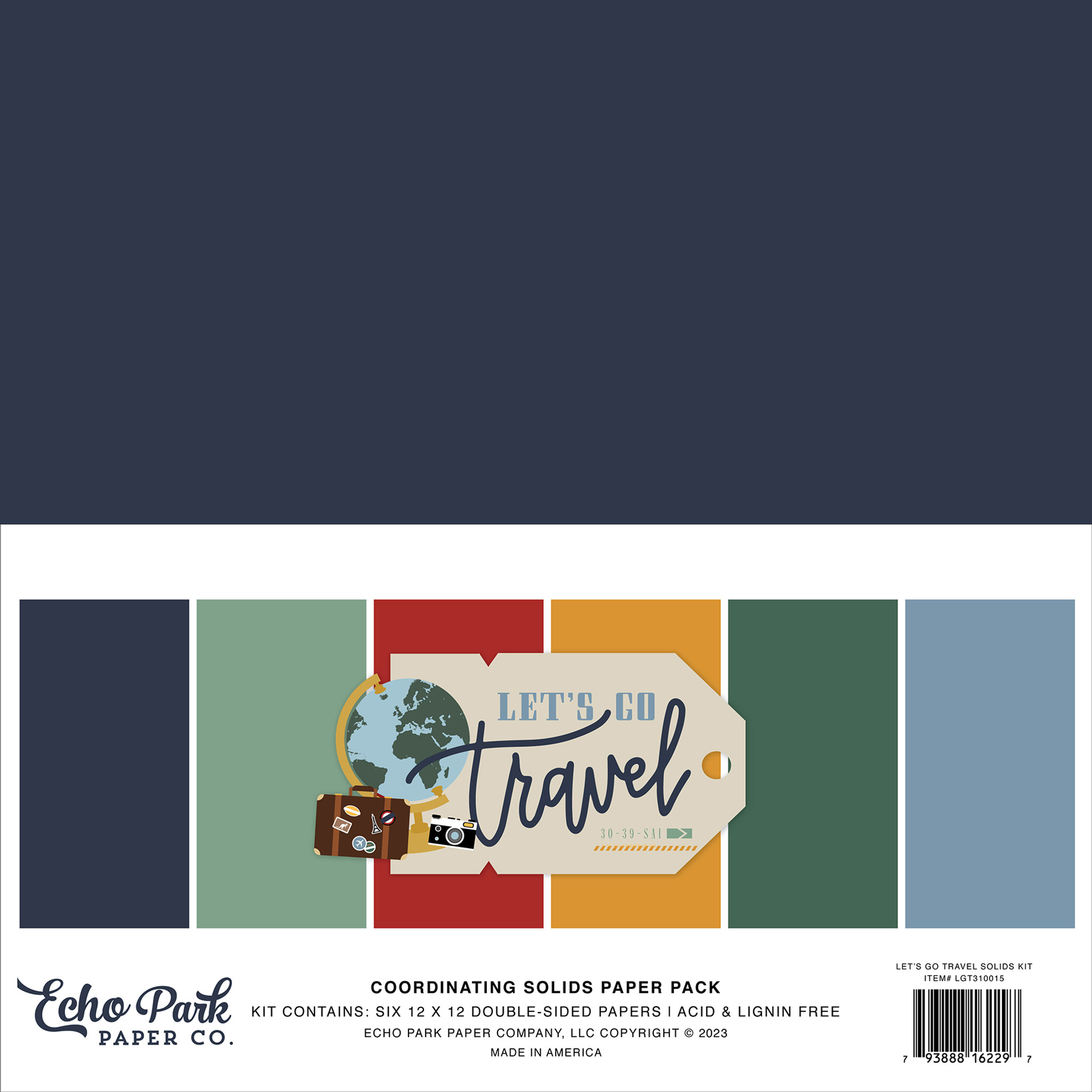 Let's Go Travel Solids Kit - Echo Park Paper Co.