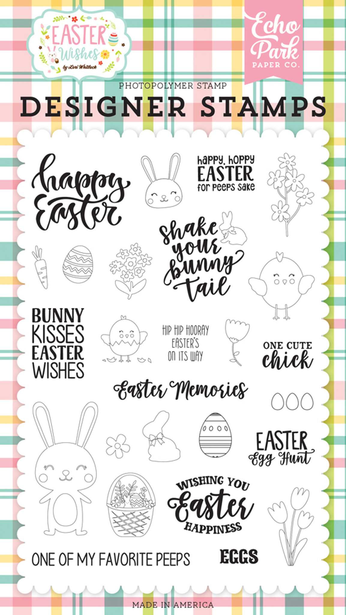 Echo Park Paper Company Easter Greetings Stamp Set - Simply Special Crafts