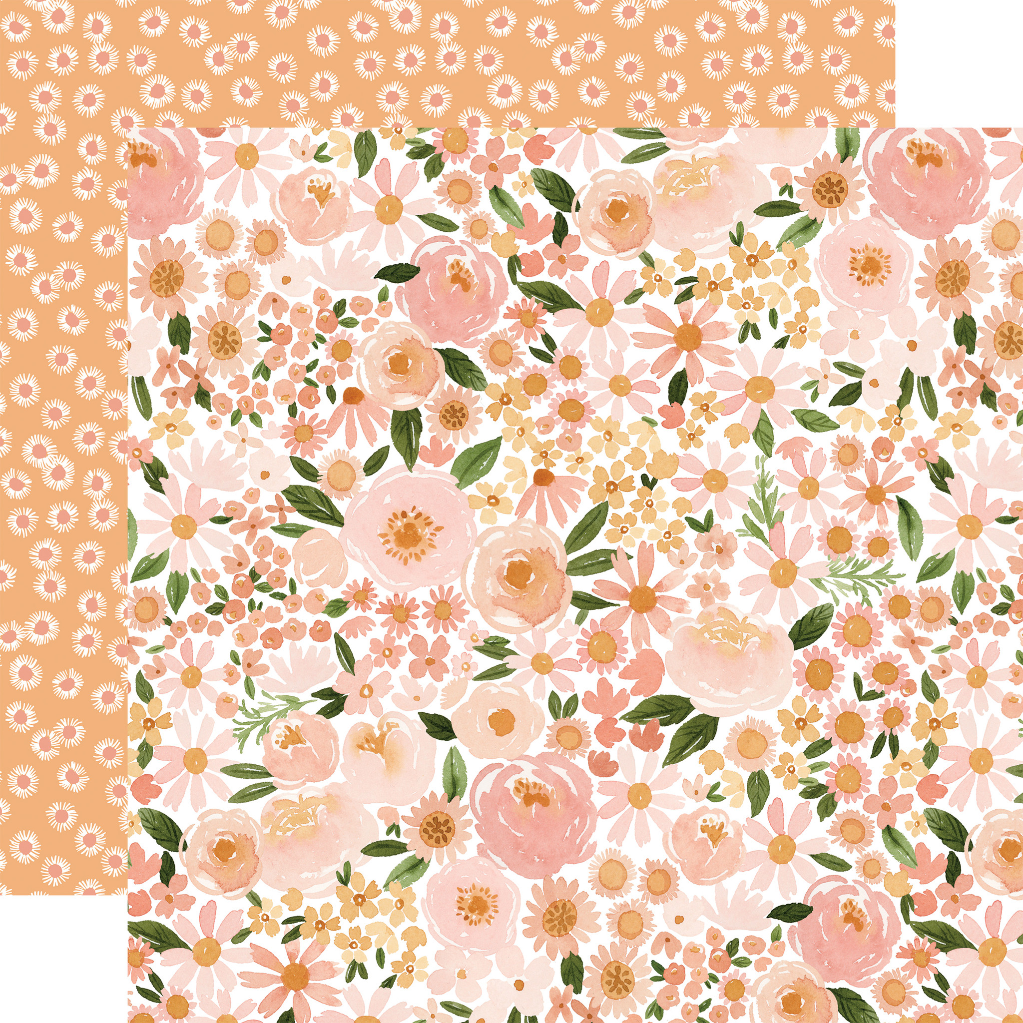 Flora No. 6: Soft Medium Floral 12x12 Patterned Paper - Echo Park Paper Co.
