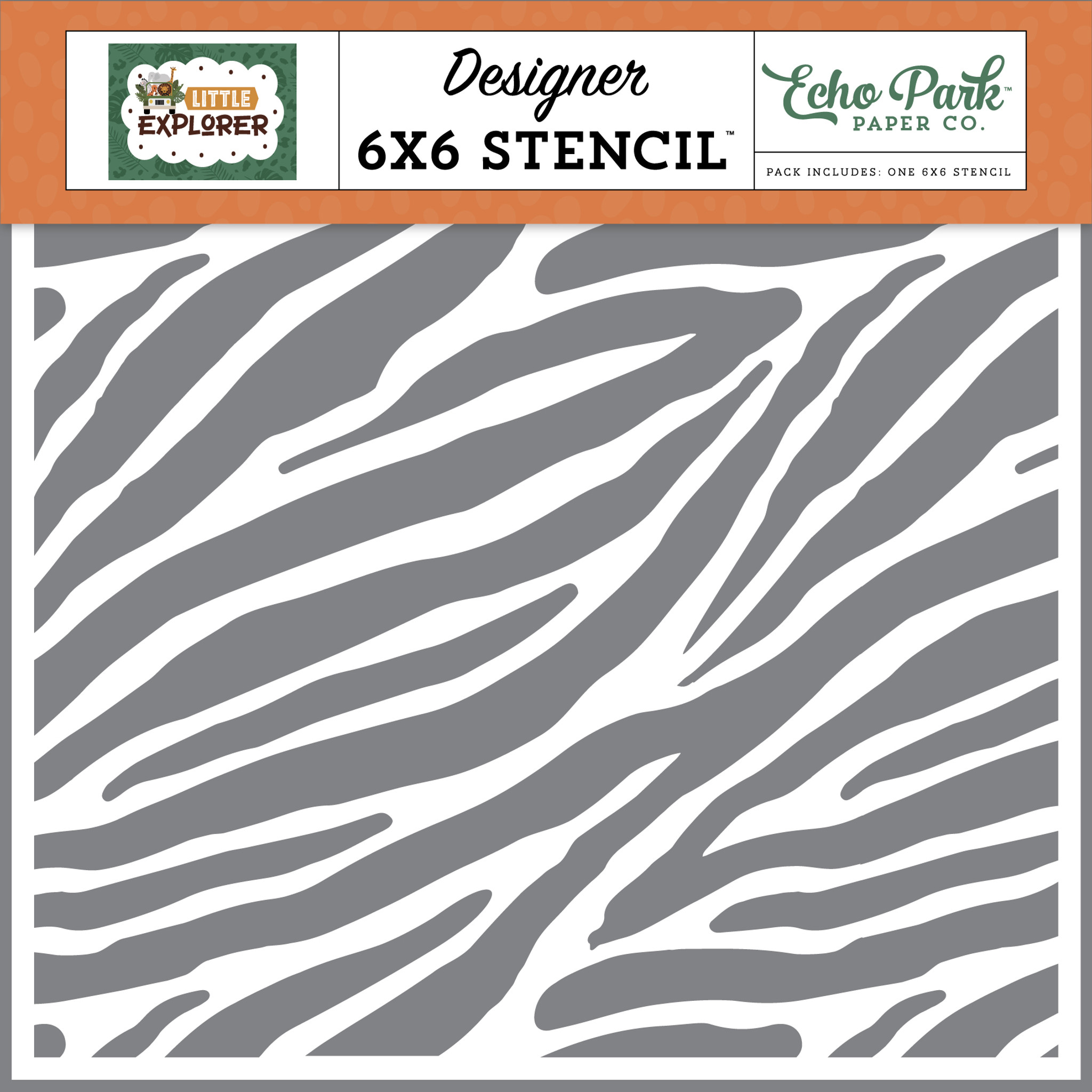 Little Explorer: Zebra Stripes Stencil - Echo Park Paper Co.