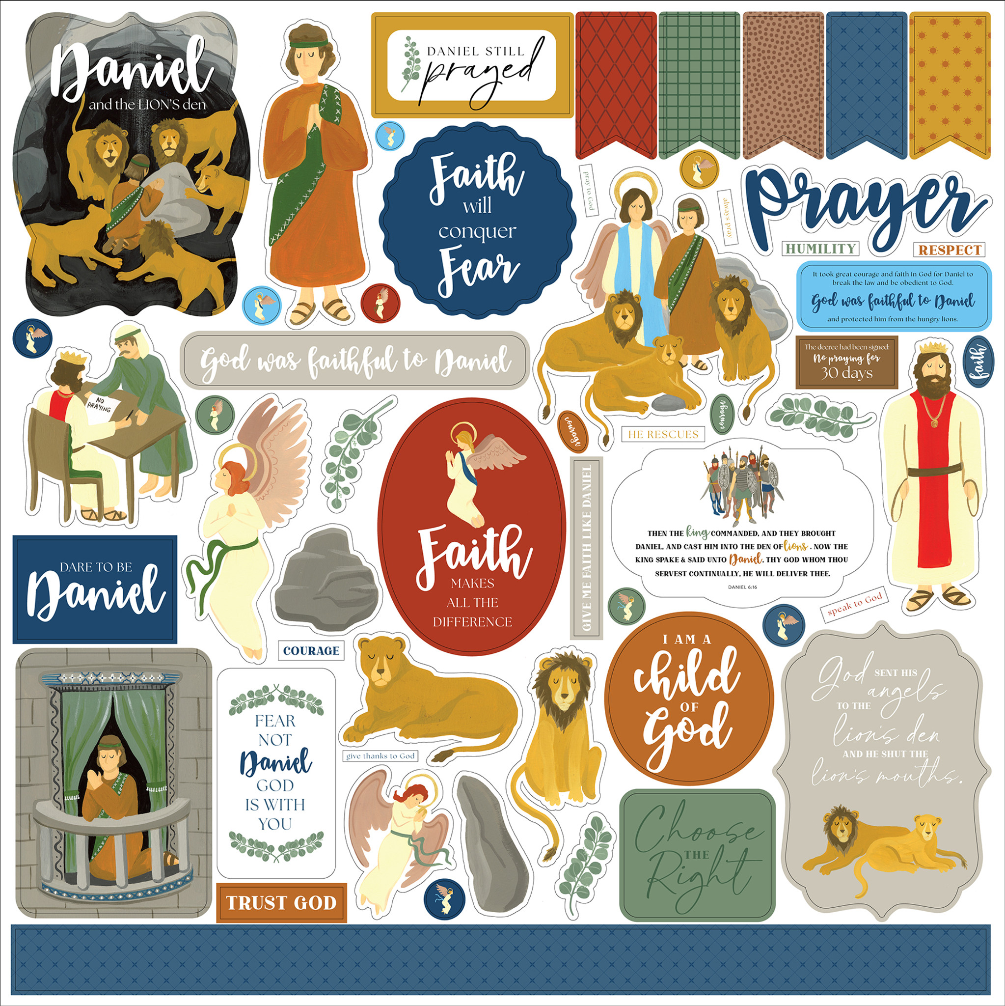 Bible Stories: Daniel And The Lion's Den Element Sticker - Echo Park Paper  Co.