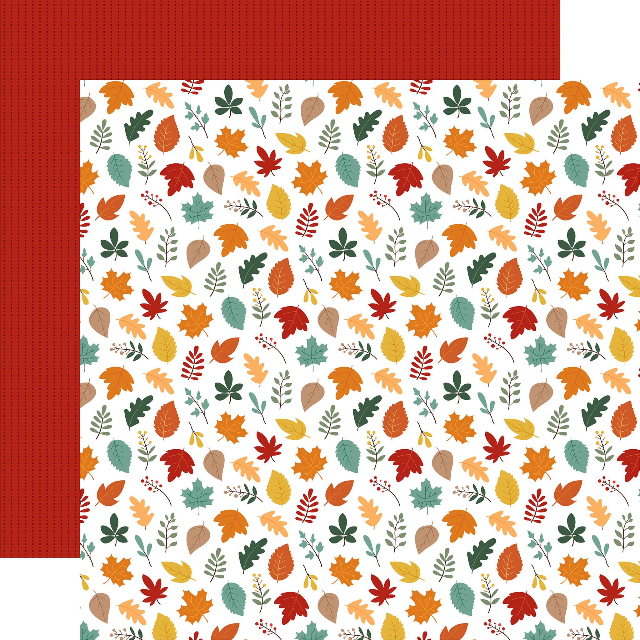 Echo Park Paper Happy Fall 12x12 Scrapbook Cardstock Collection Kit for  sale online