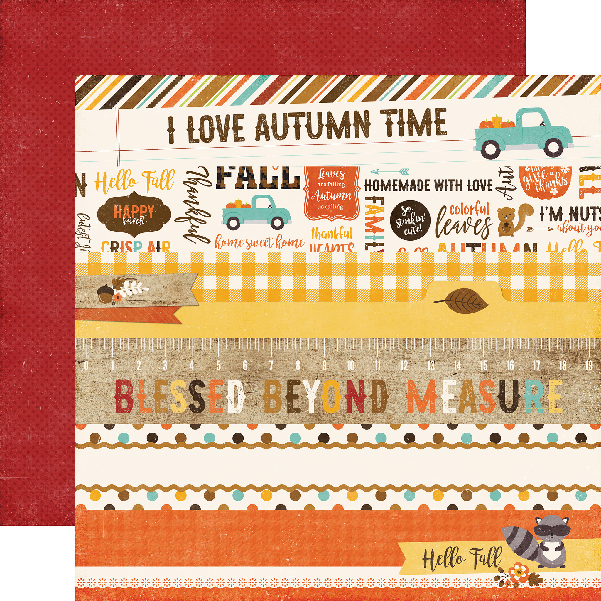 Echo Park Paper Co. Hello Fall Collection Kit, Eleven 12X12 Double