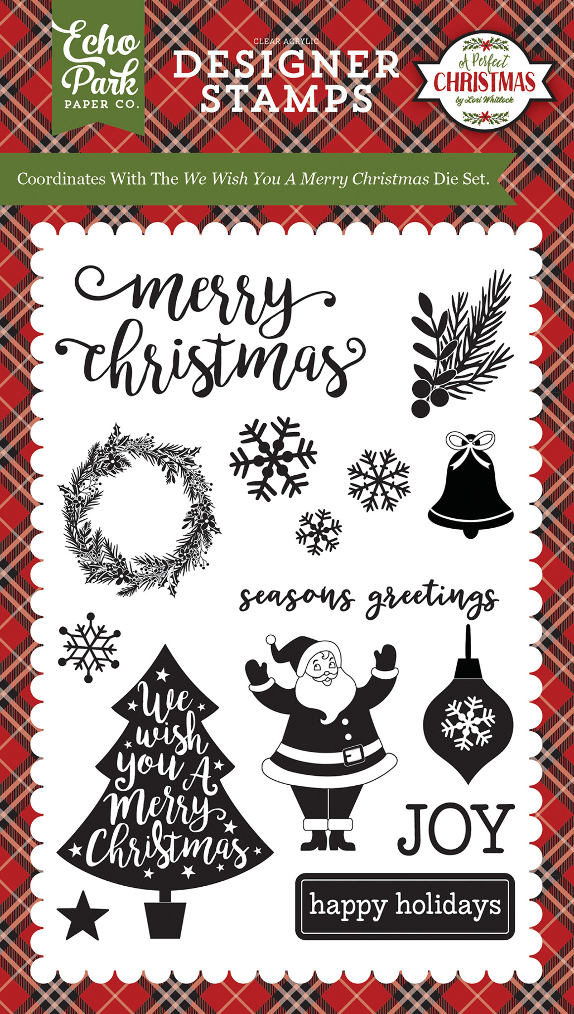 A Perfect Christmas: We Wish You A Merry Christmas 4x6 Stamp - Echo ...