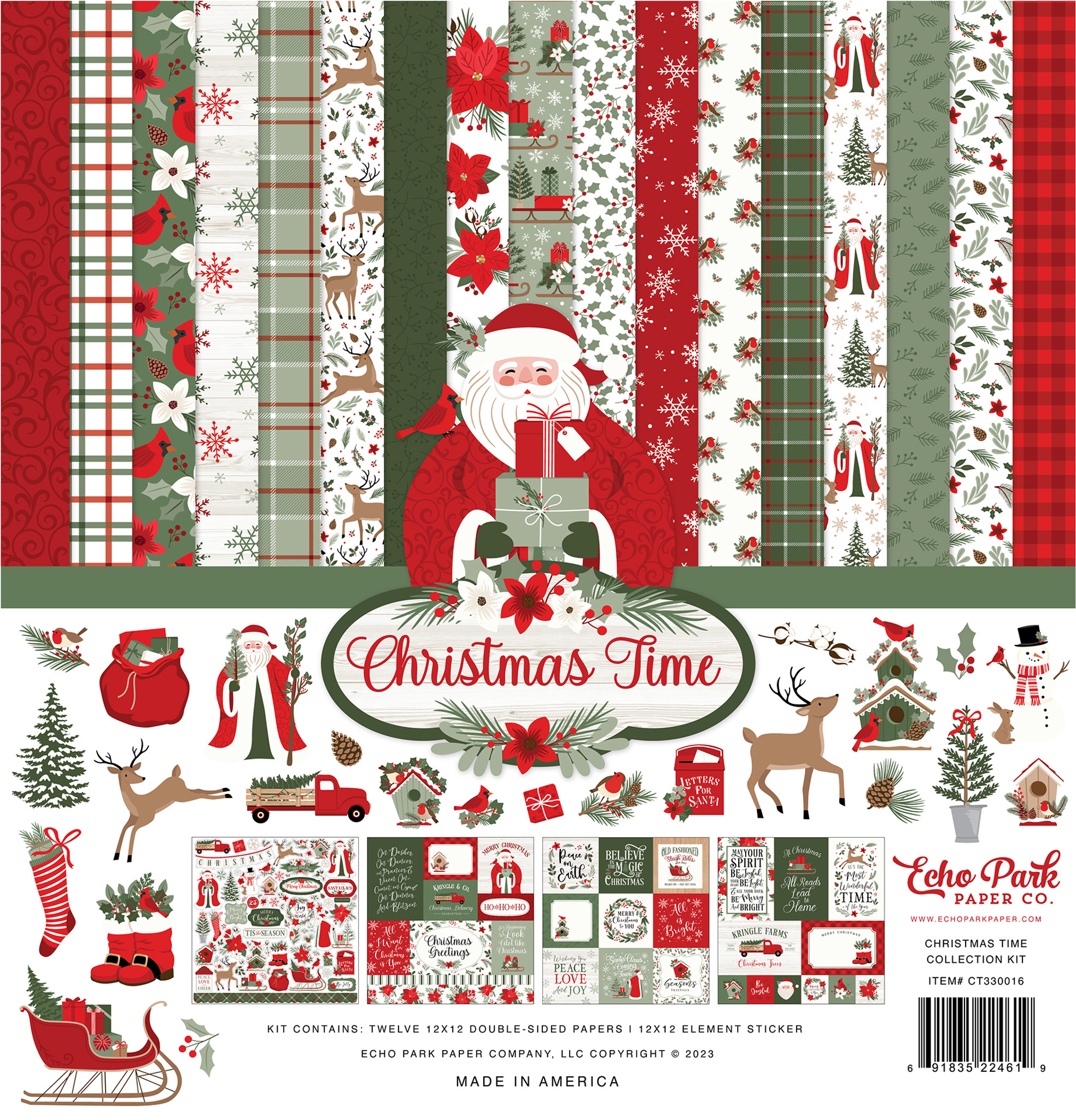 Christmas Time: 4x6 Journaling Cards 12x12 Patterned Paper - Echo Park  Paper Co.