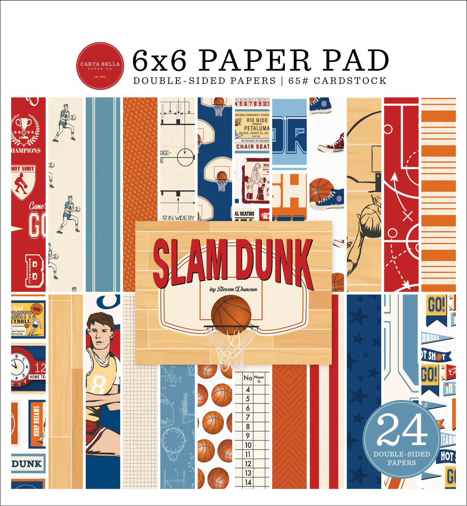 Slam Dunk 6x6 Paper Pad - Echo Park Paper Co