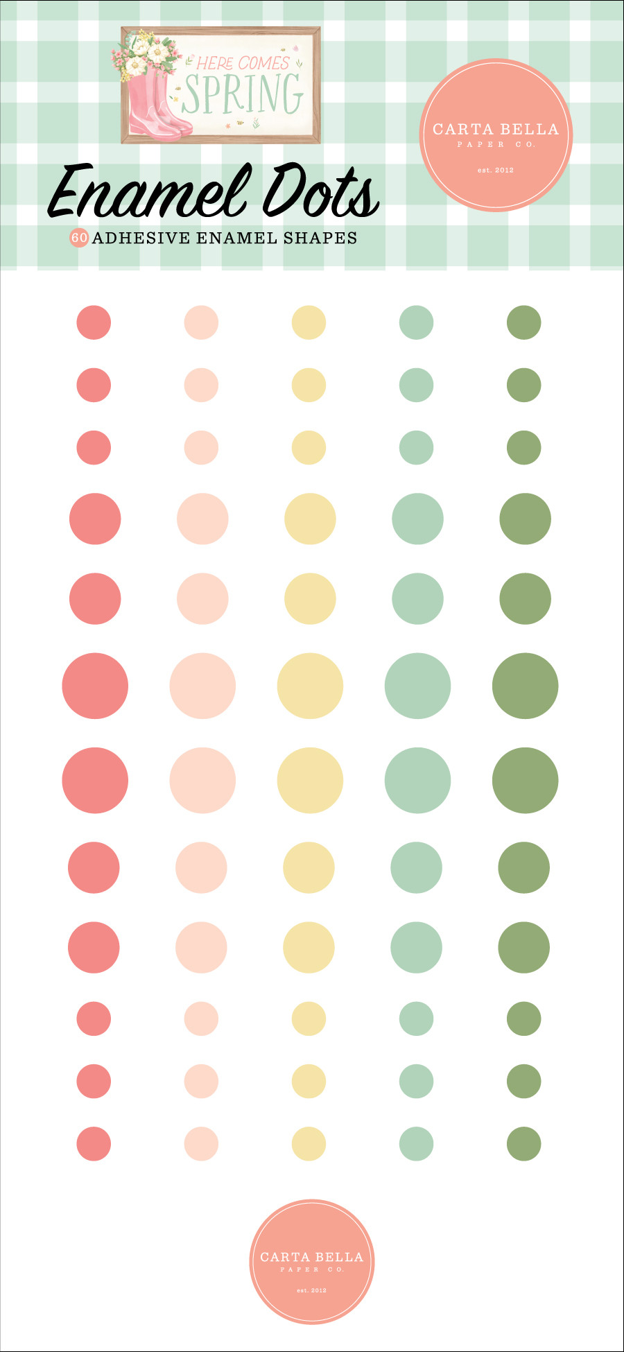 Here Comes Spring Enamel Dots - Echo Park Paper Co
