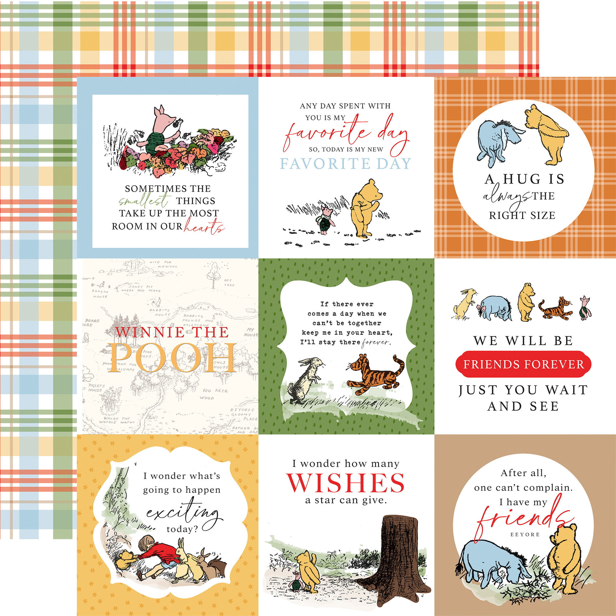 ★ pooh.1025.hページ★ Winnie The Pooh: 4x4 Journaling Cards - Echo Park Paper Co