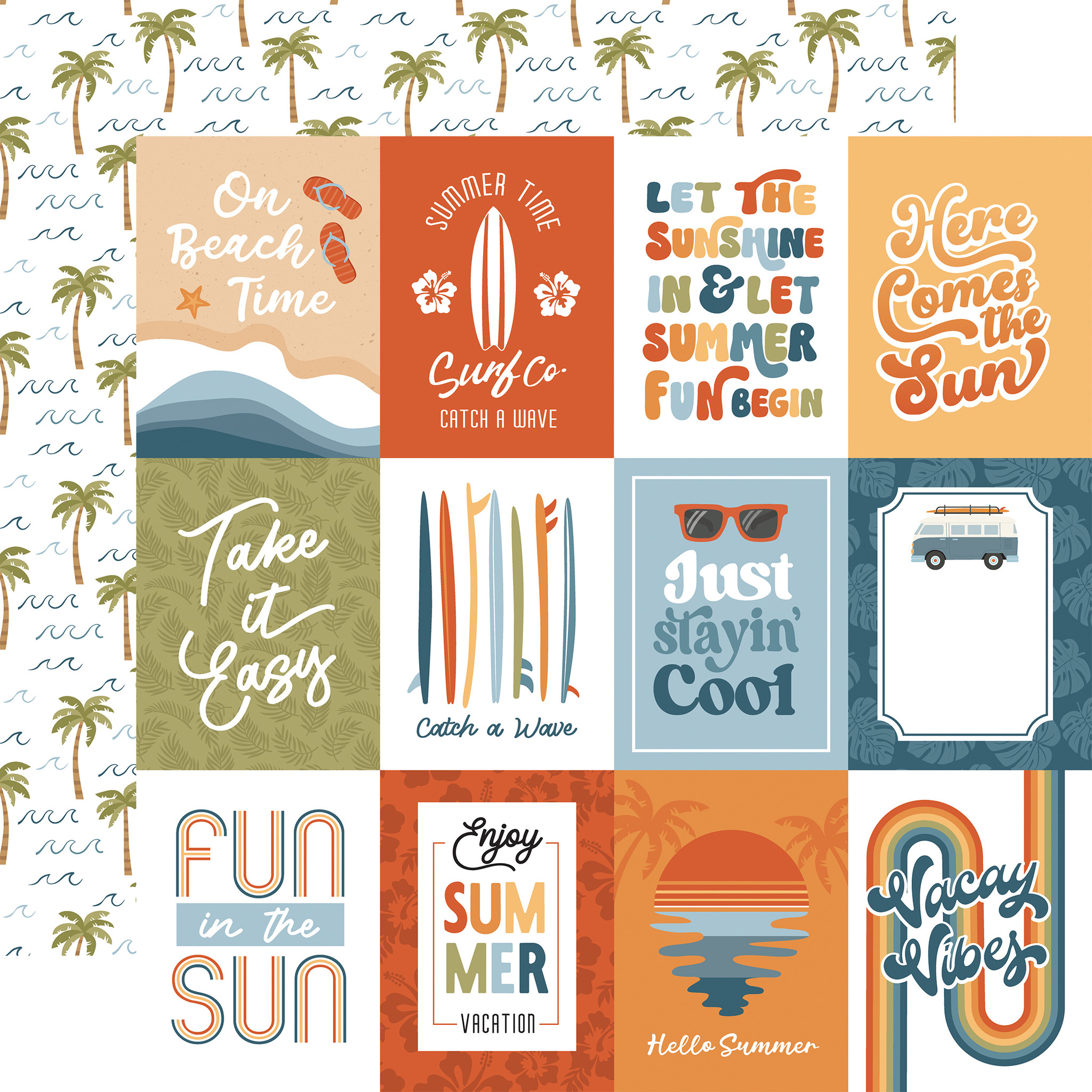 Summer Vibes: 3x4 Journaling Cards - Echo Park Paper Co