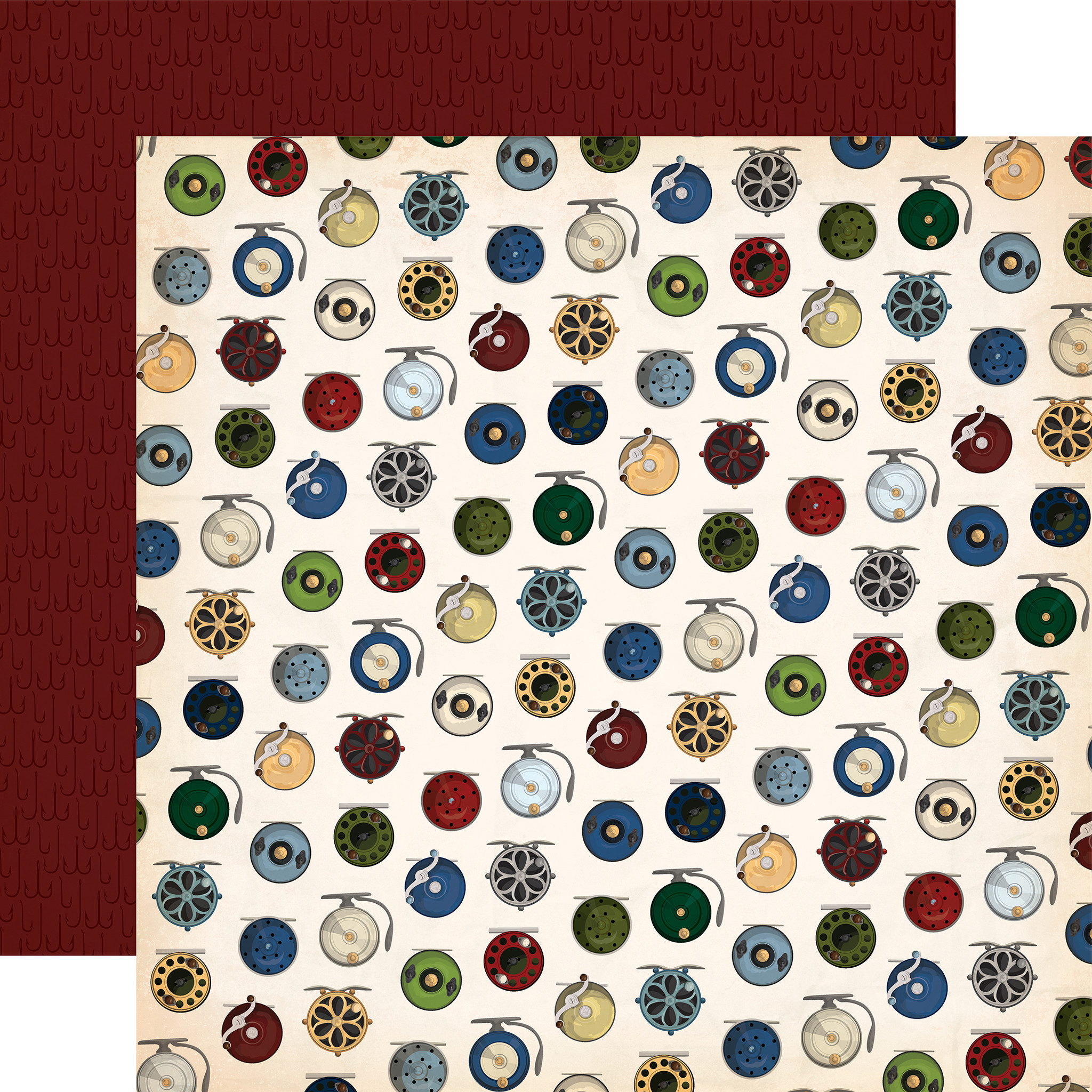 Gone Fishing: Reel It In 12x12 Patterned Paper - Echo Park Paper Co