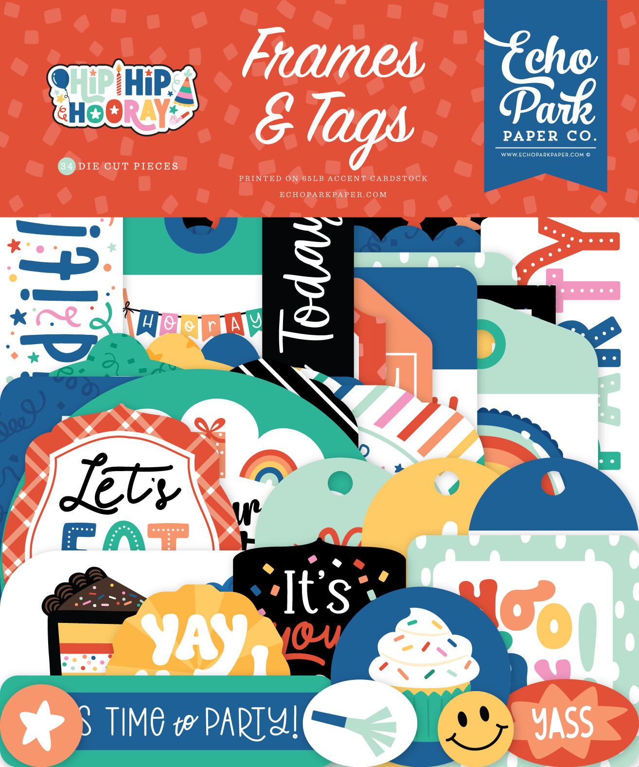Hip Hip Hooray Frames & Tags - Echo Park Paper Co