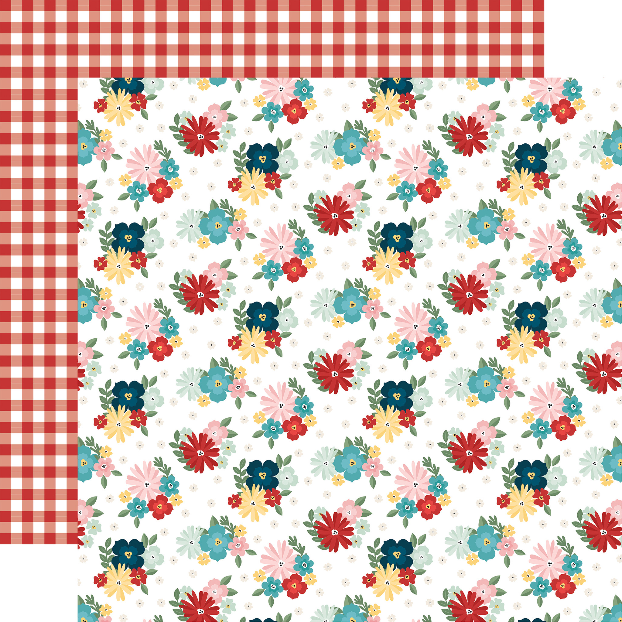 Mom's Kitchen: Gathered Floral 12x12 Patterned Paper - Echo Park Paper Co