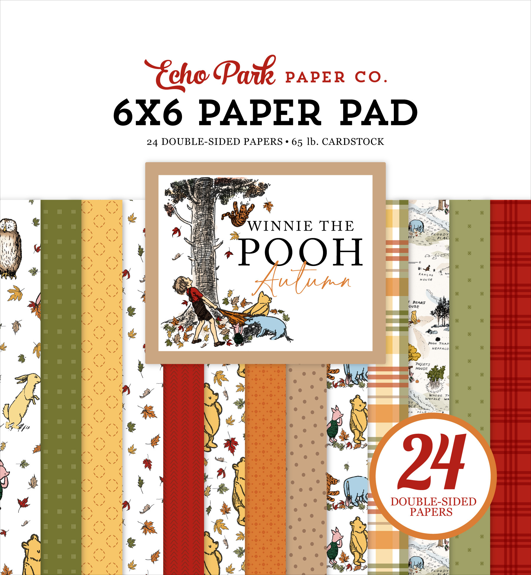 Winnie The Pooh Autumn 6x6 Paper Pad - Echo Park Paper Co
