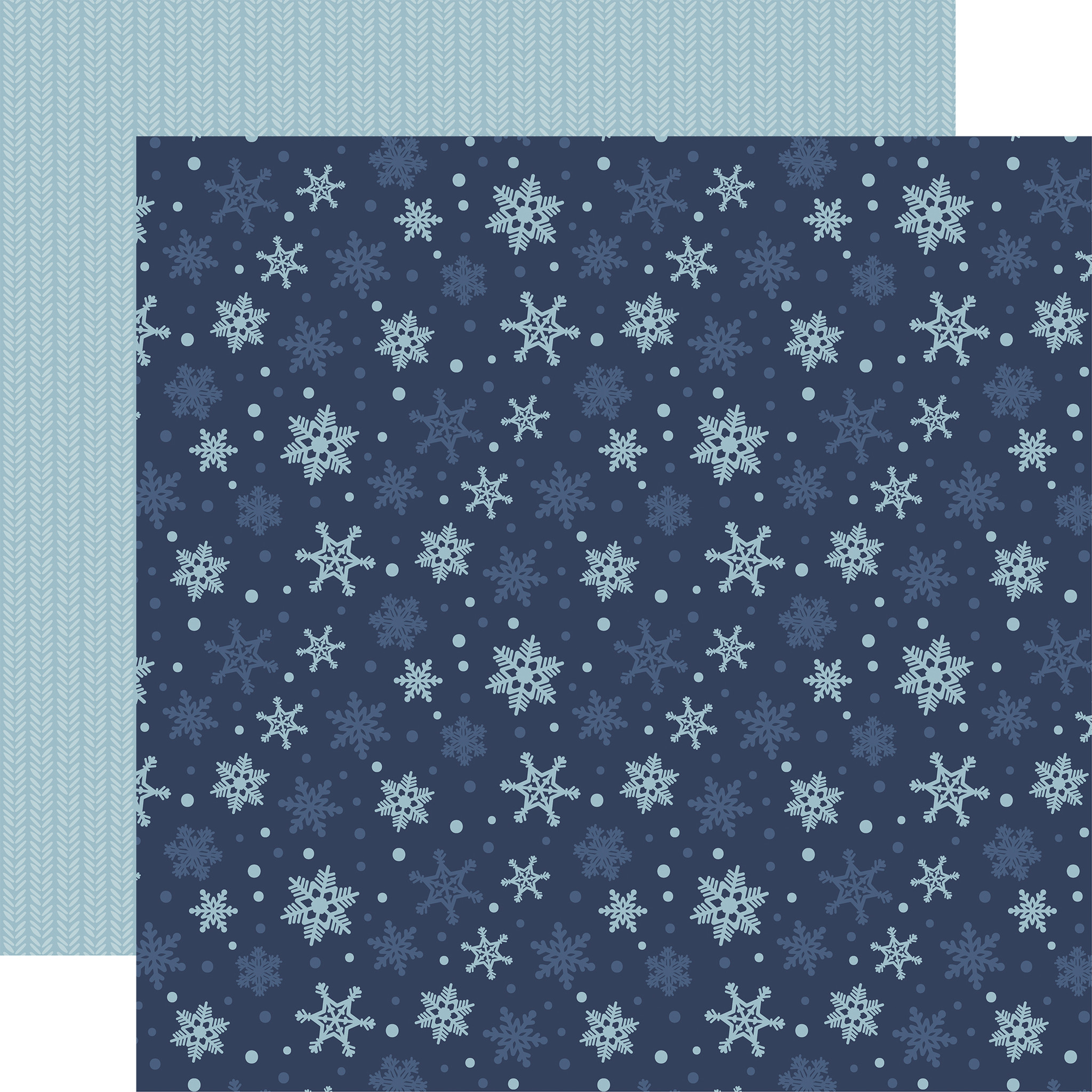 Snow Day: Brr Snowflakes 12x12 Patterned Paper - Echo Park Paper Co