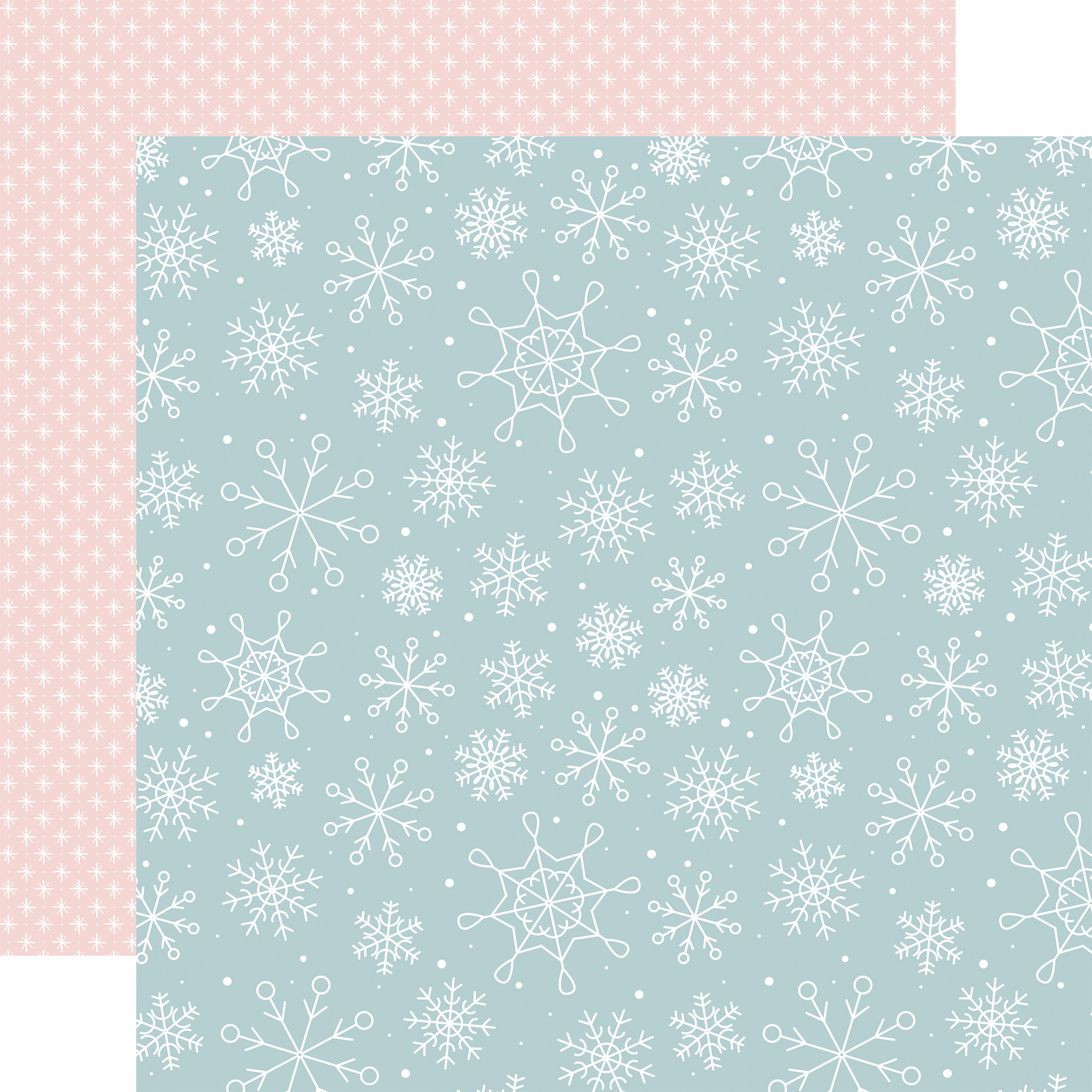 Winter Fun: Winter Scenery Snowflakes 12x12 Patterned Paper - Echo Park ...