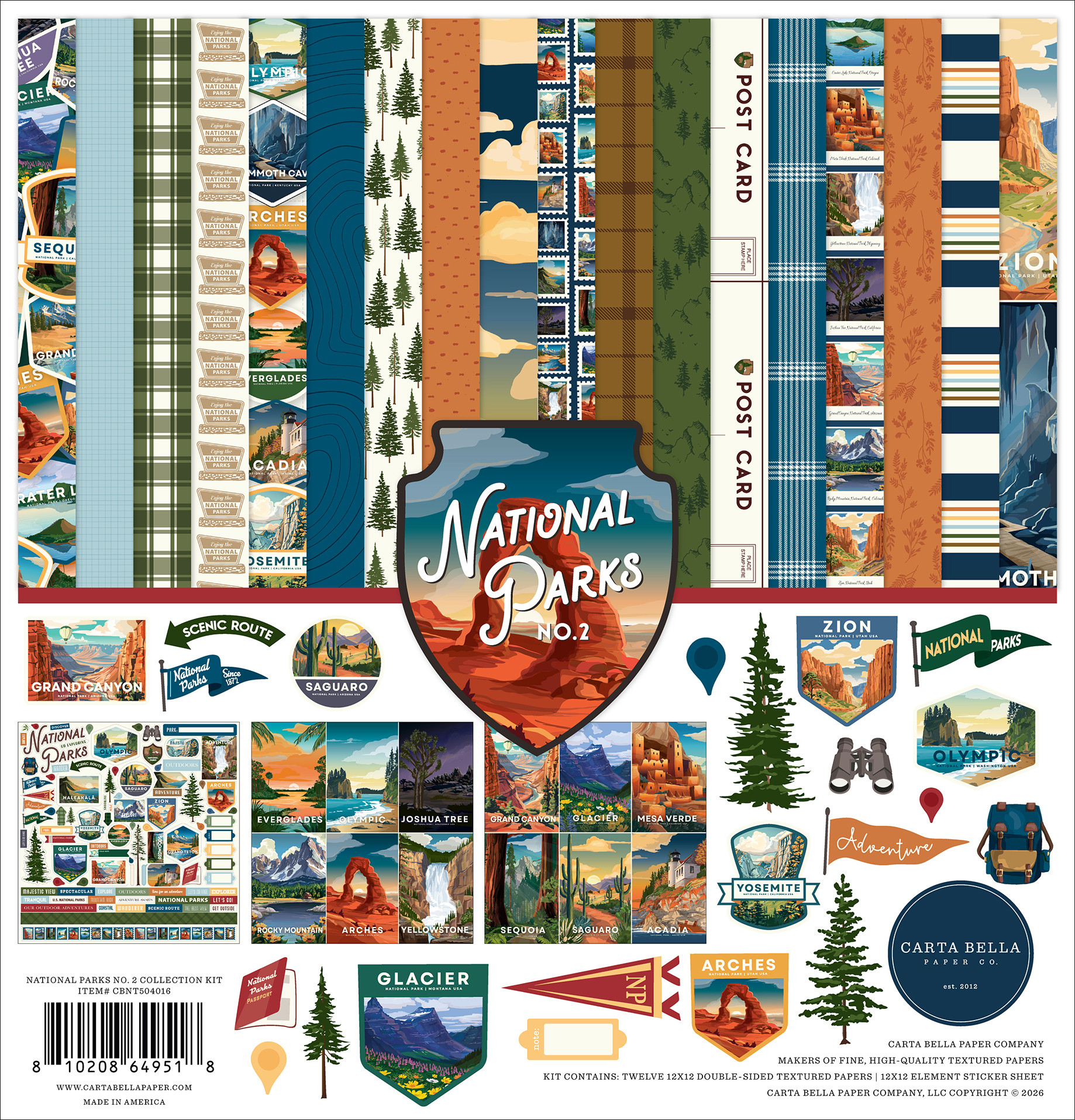 National Parks No. 2 Collection Kit - Echo Park Paper Co display picture 1