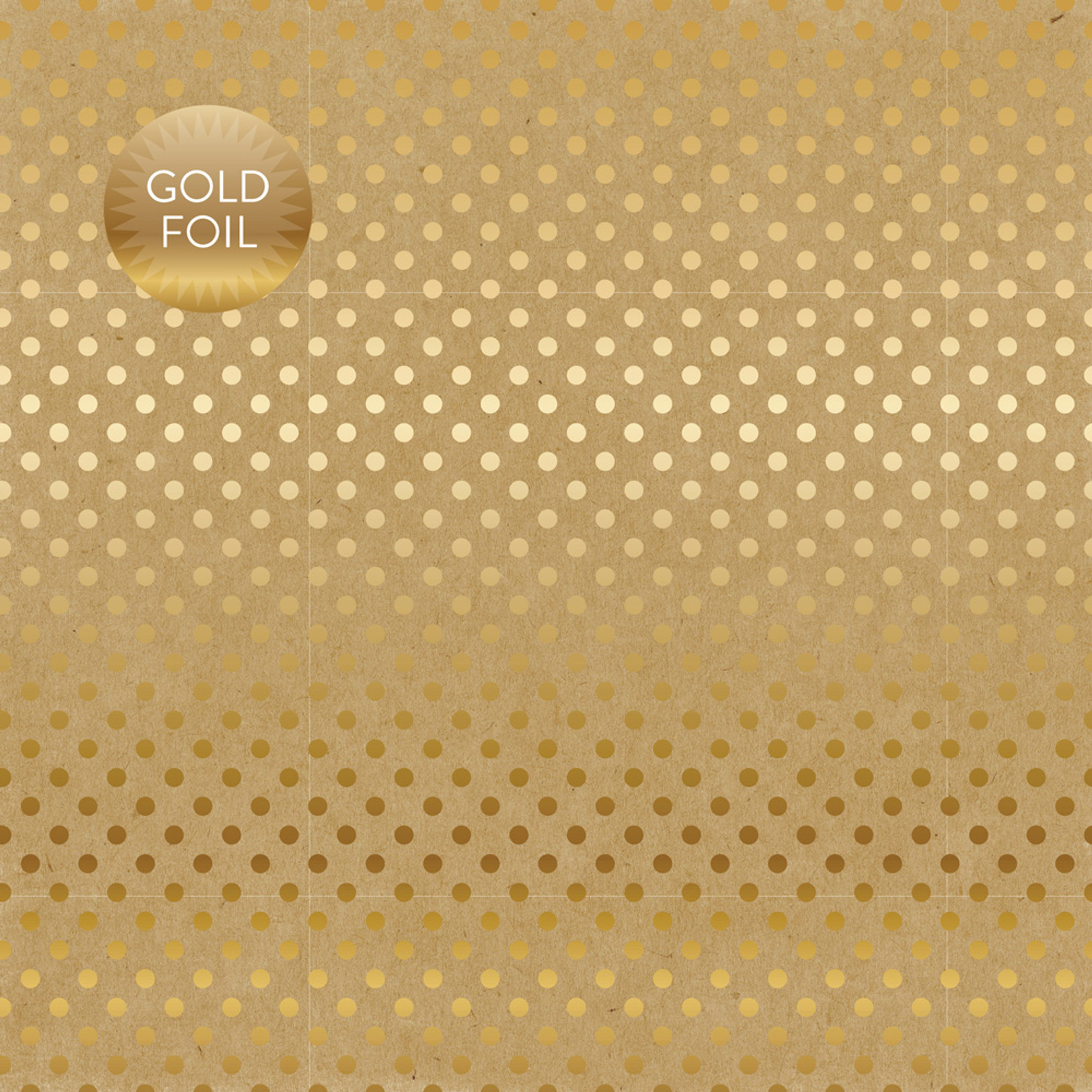 Gold Dots on Chiffon 12x12 Cardstock - Recollections
