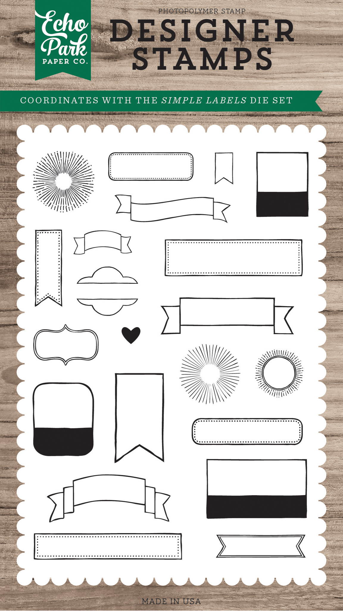 Simple Labels Stamp Set - Echo Park Paper Co