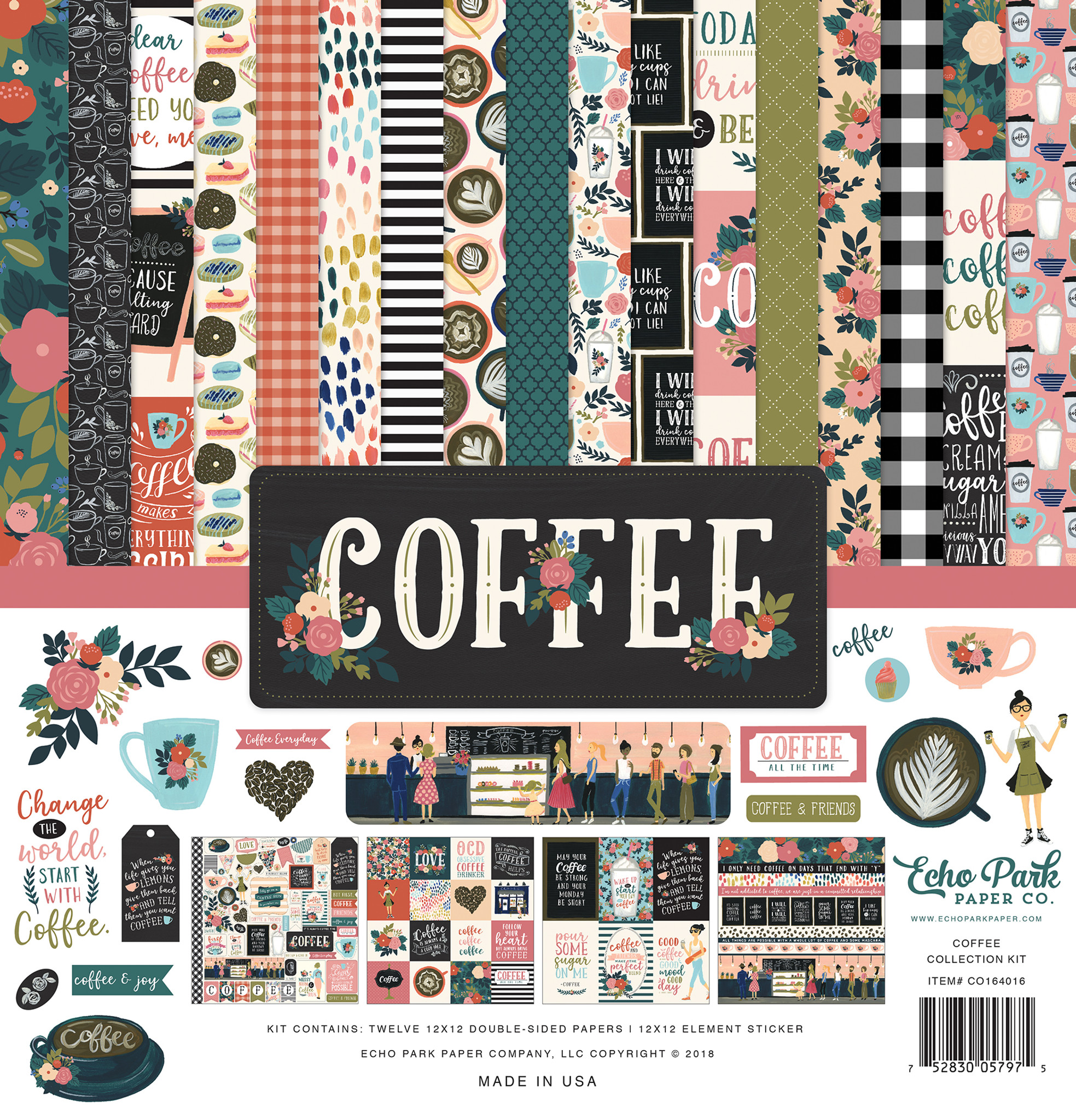 Coffee Collection Kit - Echo Park Paper Co