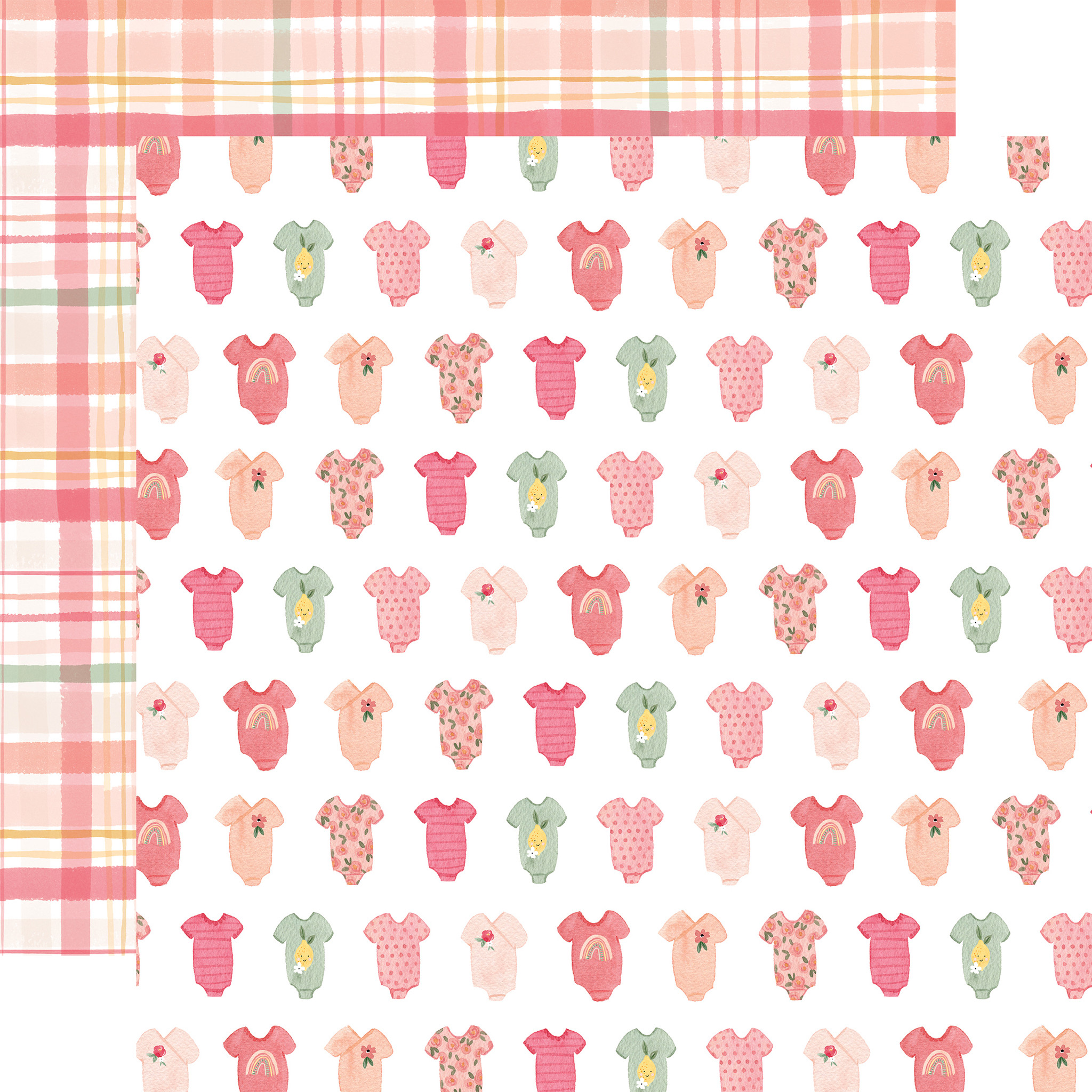 Welcome Baby Girl: Bundle of Joy 12x12 Patterned Paper - Echo Park Paper Co.