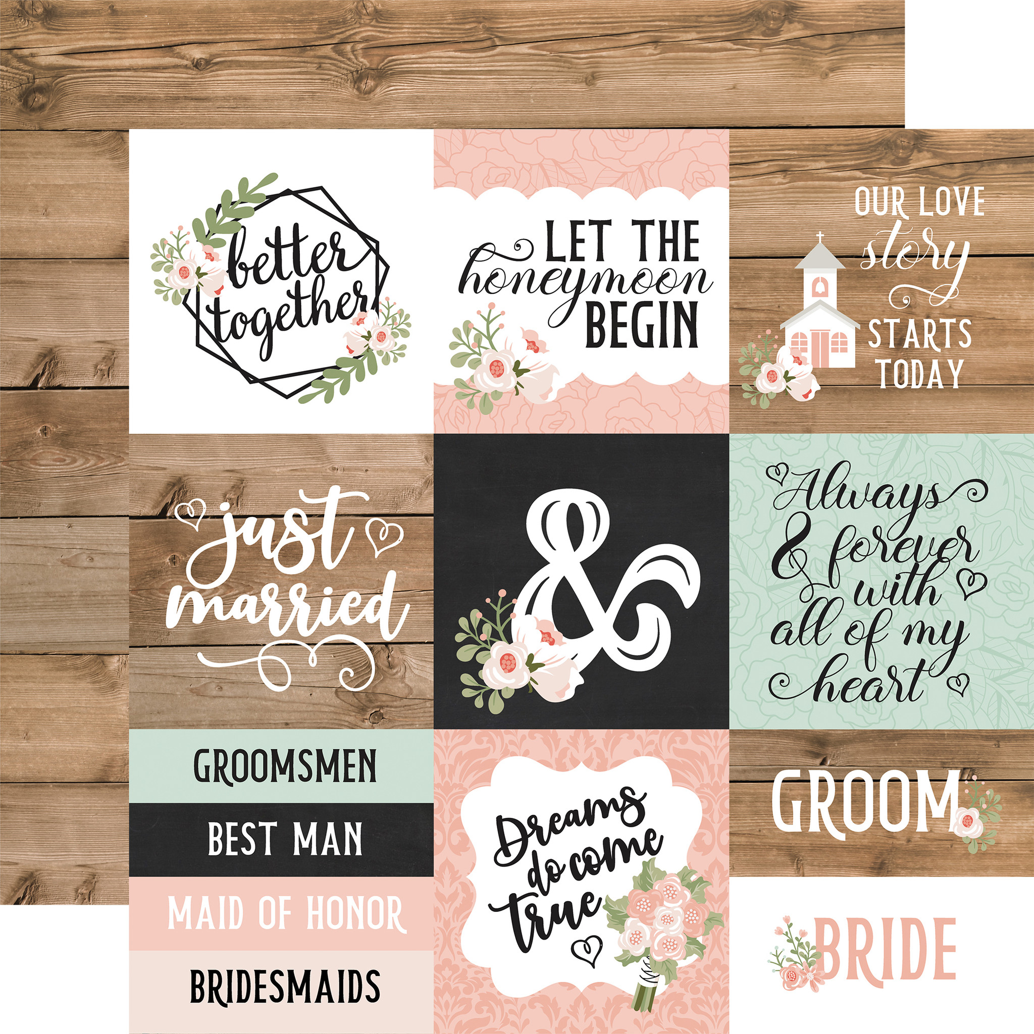 Our Wedding Cardstock Stickers 12x12