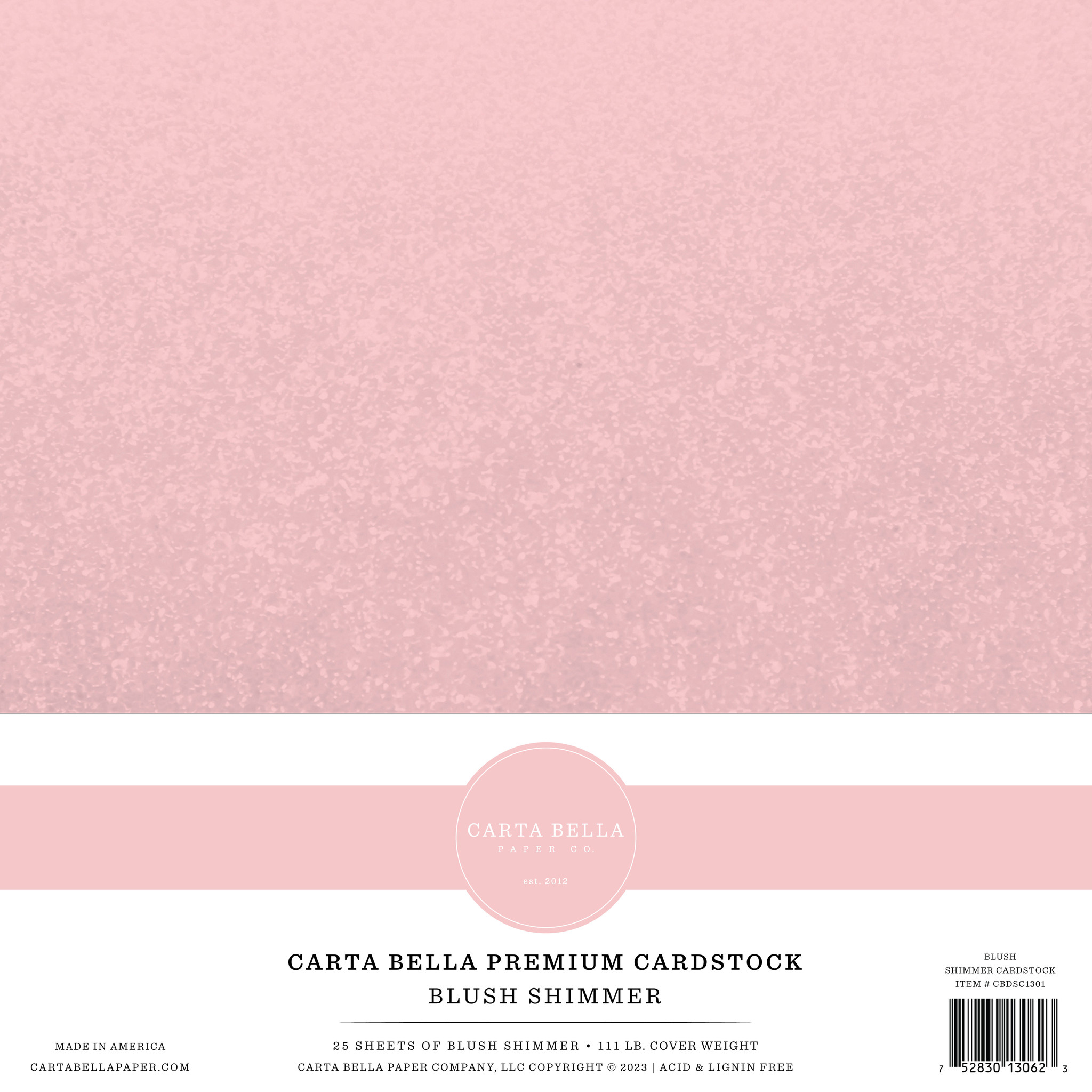 Blush Shimmer Cardstock - Echo Park Paper Co.