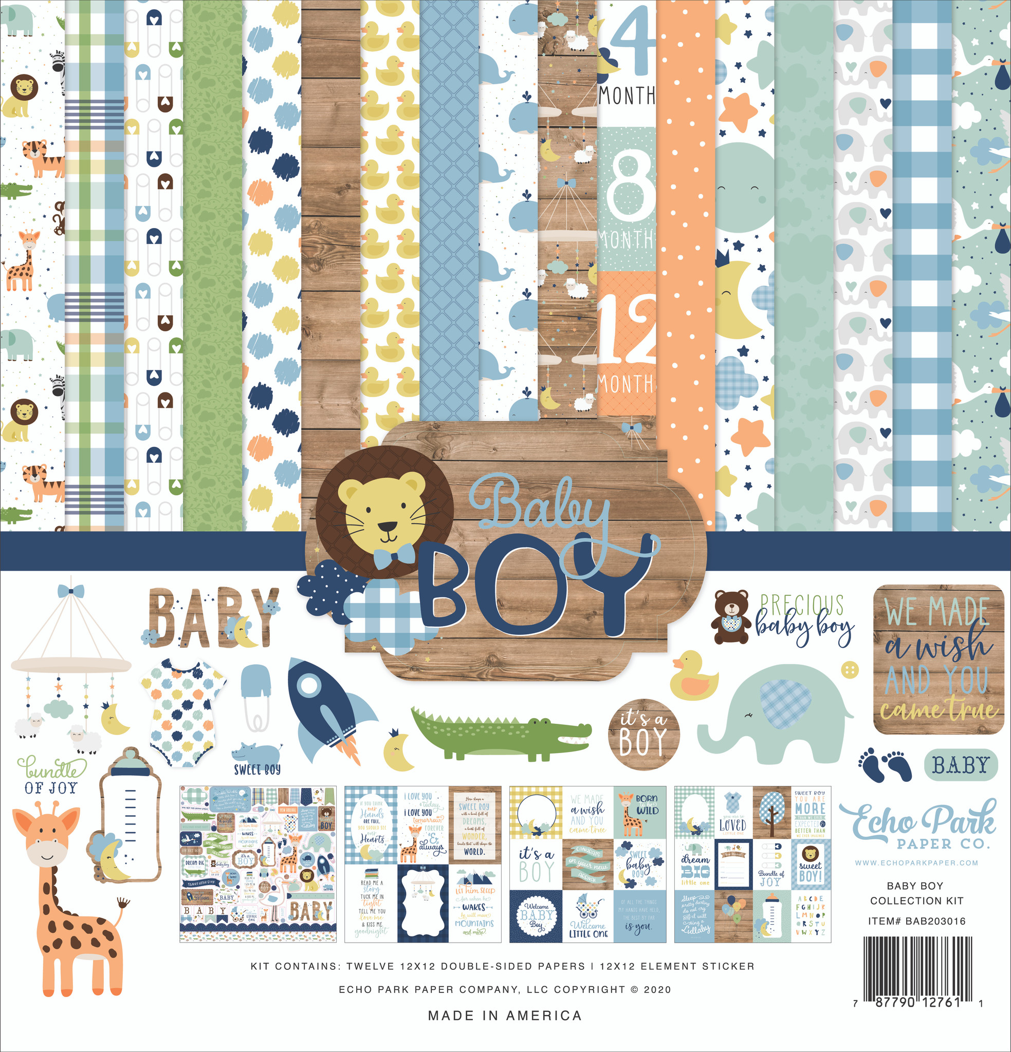 Baby Boy Collection Kit - Echo Park Paper Co.