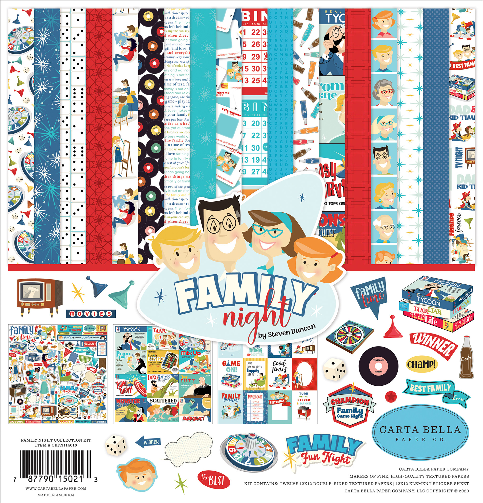 I Love Family Element Sticker - Echo Park Paper Co.
