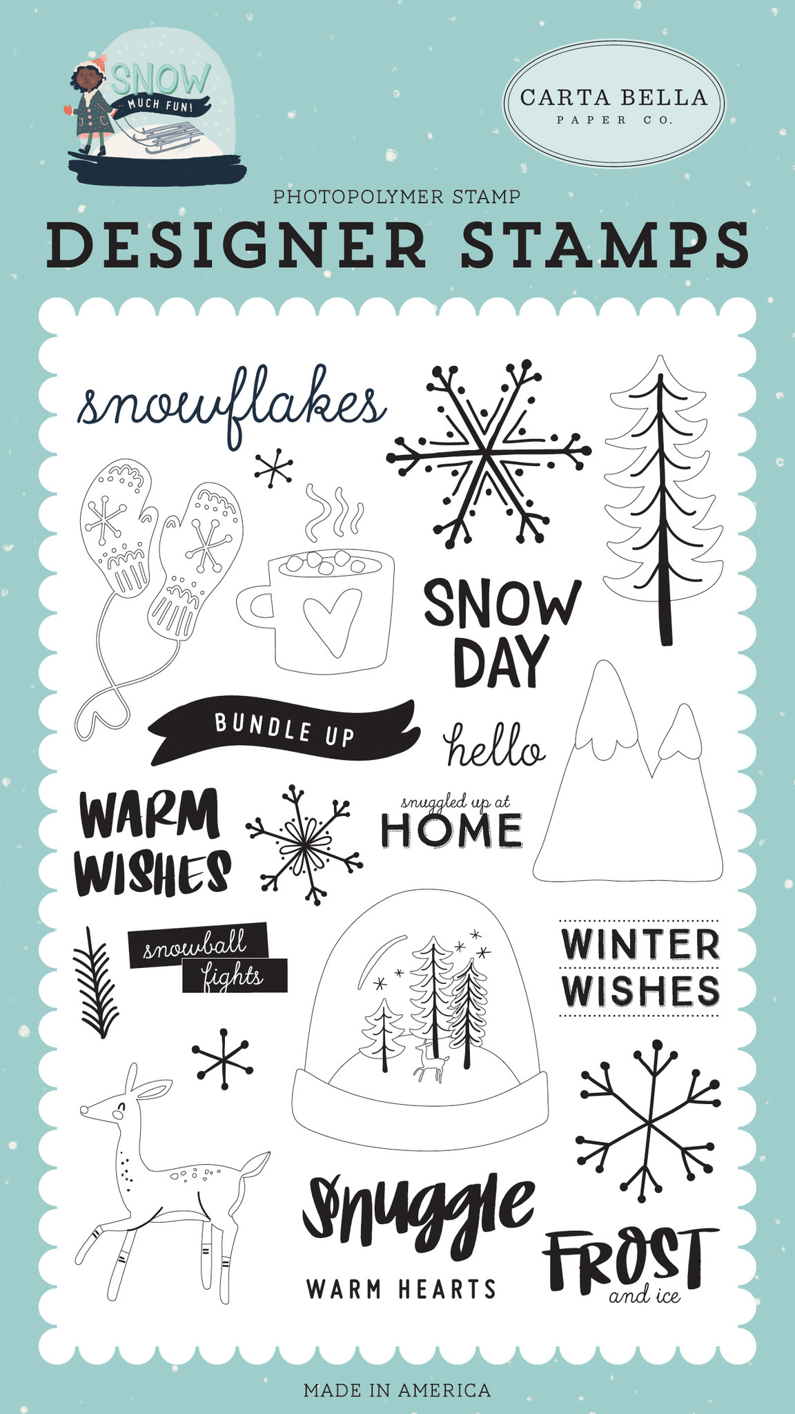 Snow Much Fun: Frost and Ice Stamp Set - Echo Park Paper Co.