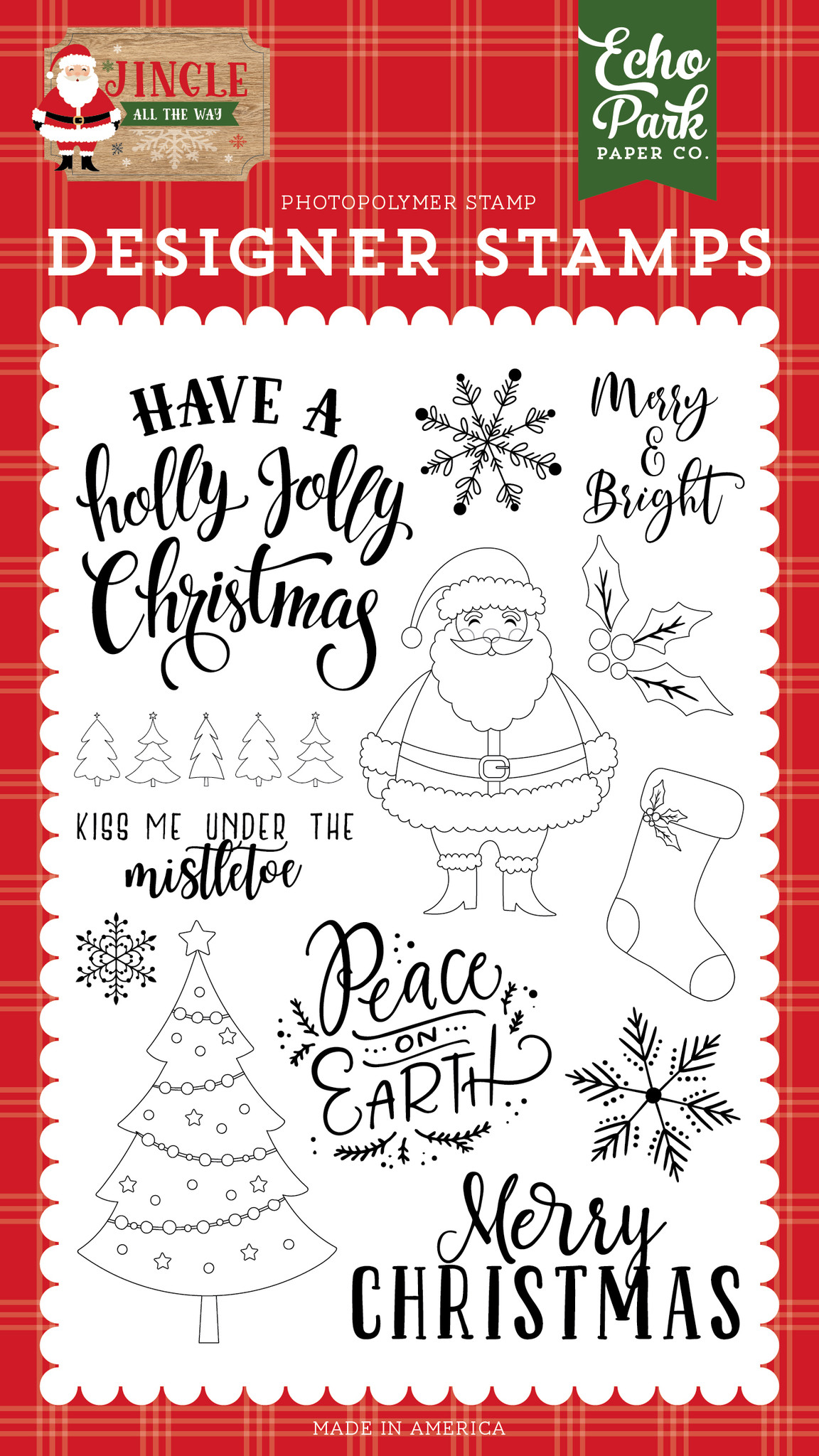 Jingle All The Way: Holly Jolly Christmas Stamp Set - Echo Park Paper Co