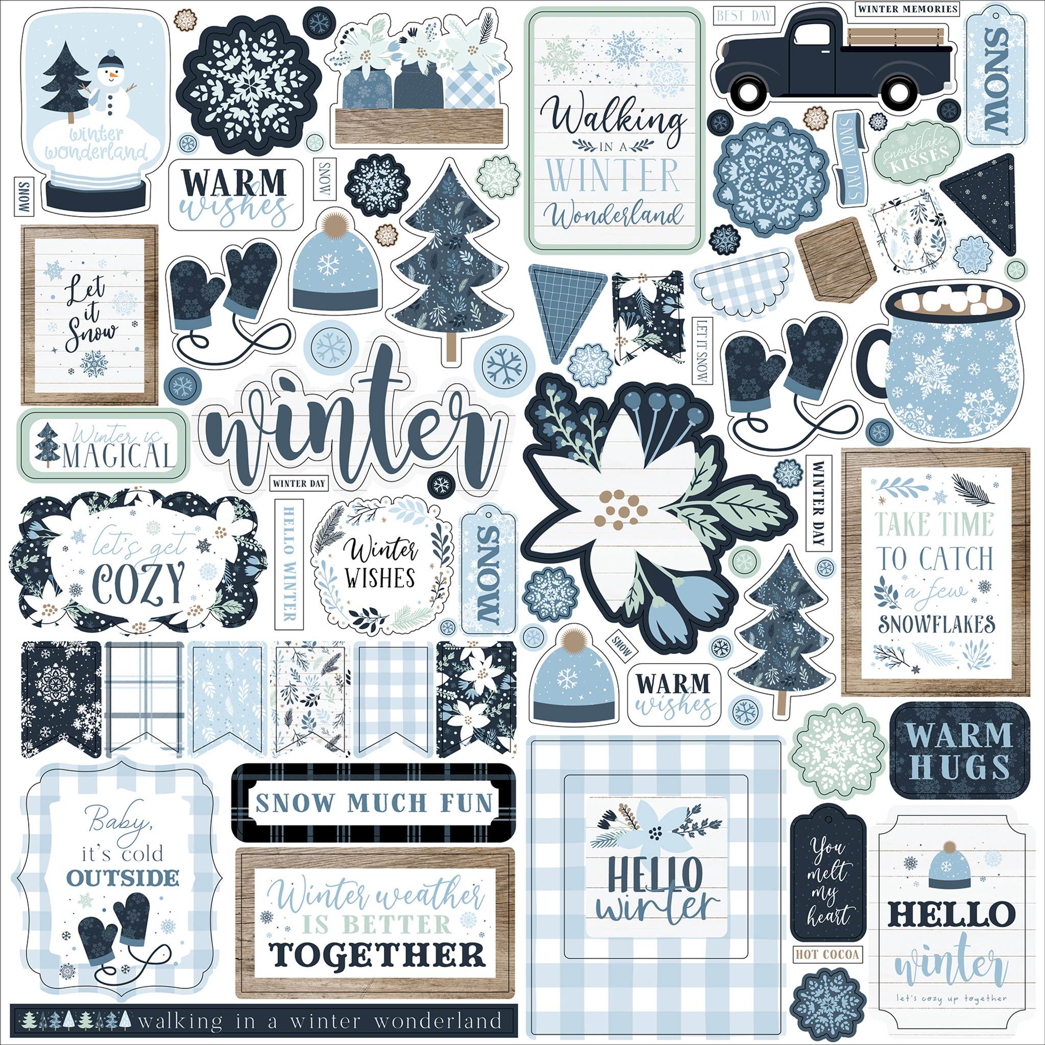 Echo Park Paper  Winterland Scrapbook Stickers – Scrapbook Supply Companies