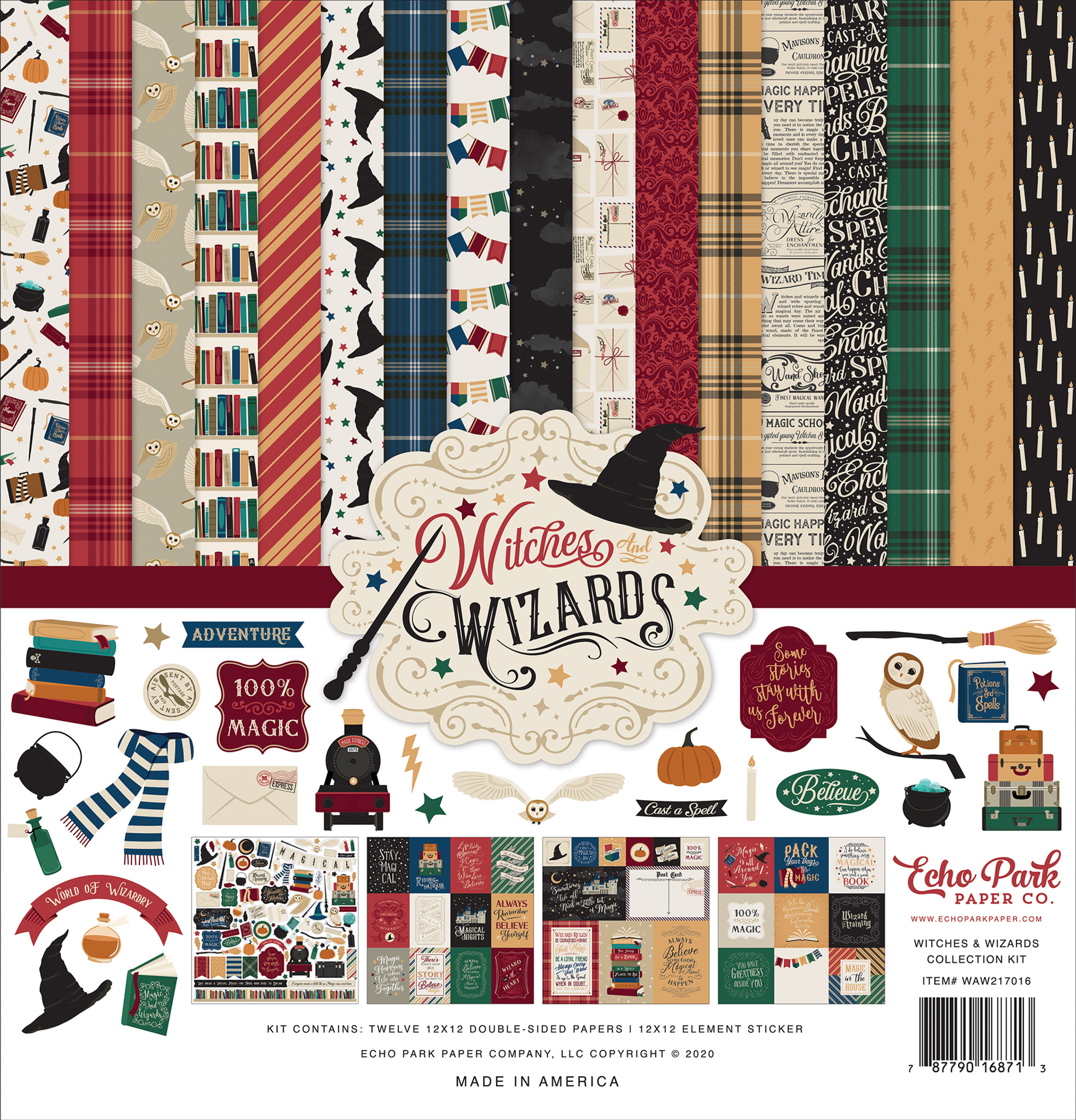 Echo Park Paper  Wizards & Company Tricky Trunks Scrapbook Paper