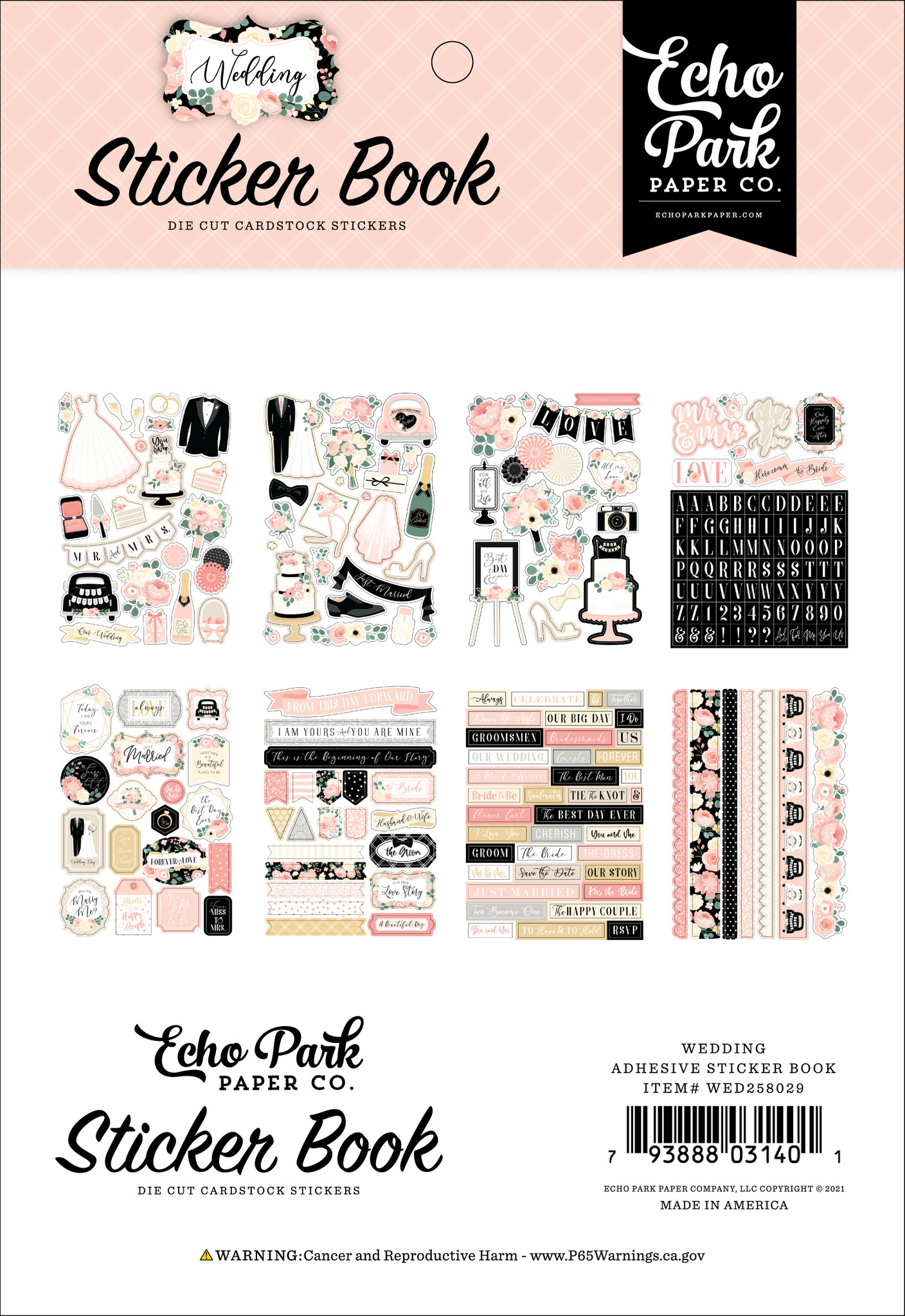 I Love Winter Sticker Sheet - Echo Park Paper Co.