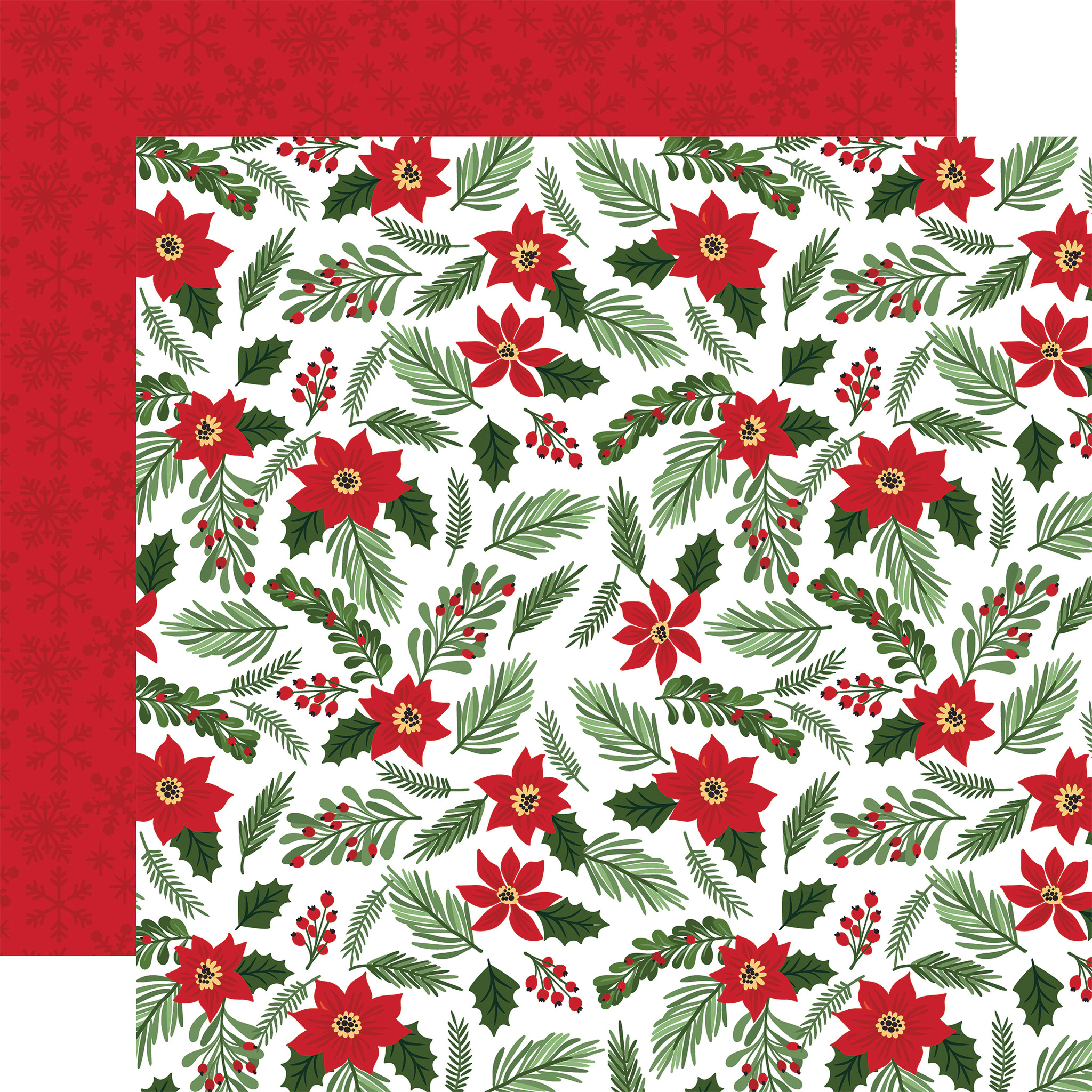 Peaceful Christmas Flora: Peaceful Stems 12x12 Patterned Paper