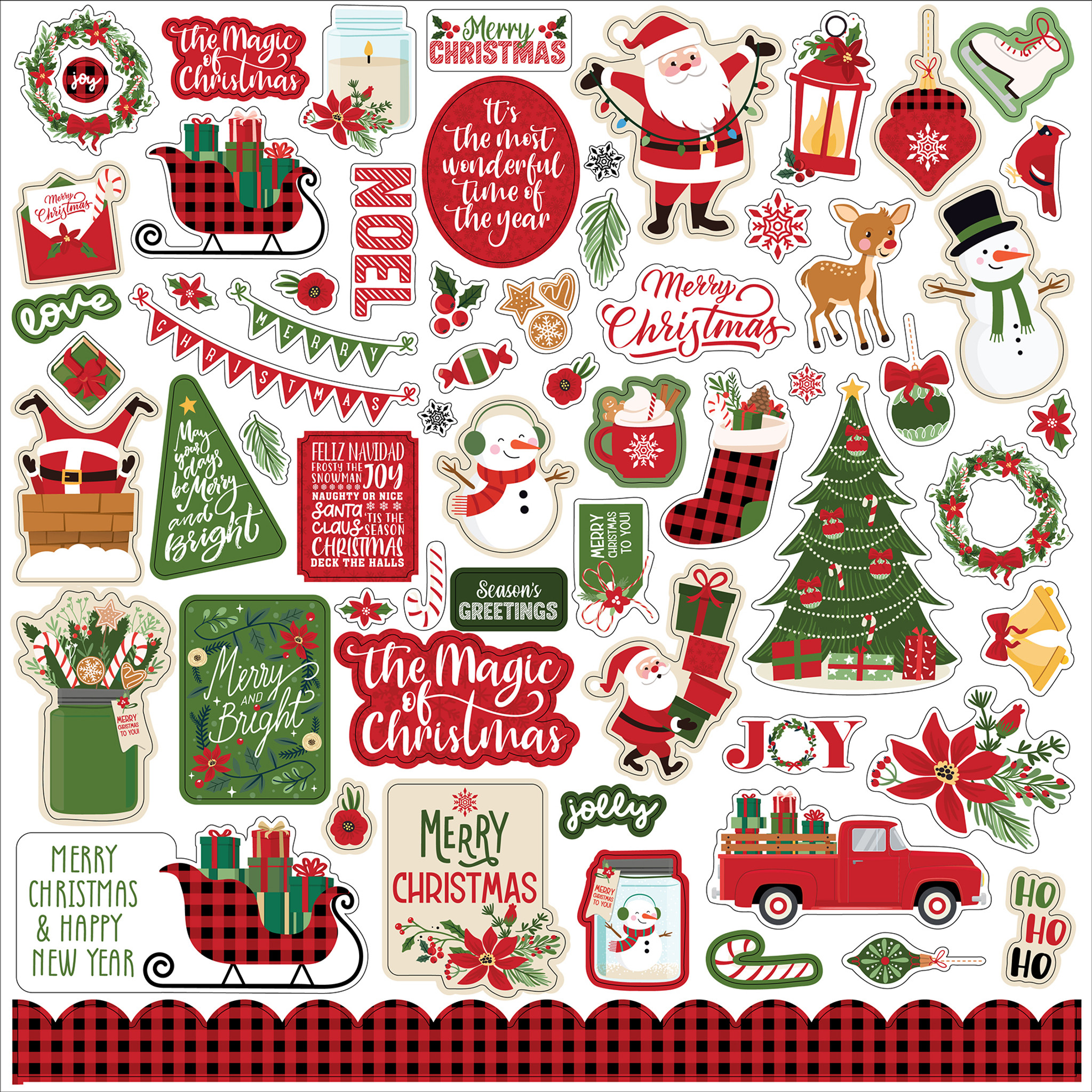 Echo Park A Gingerbread Christmas Elements Cardstock Stickers