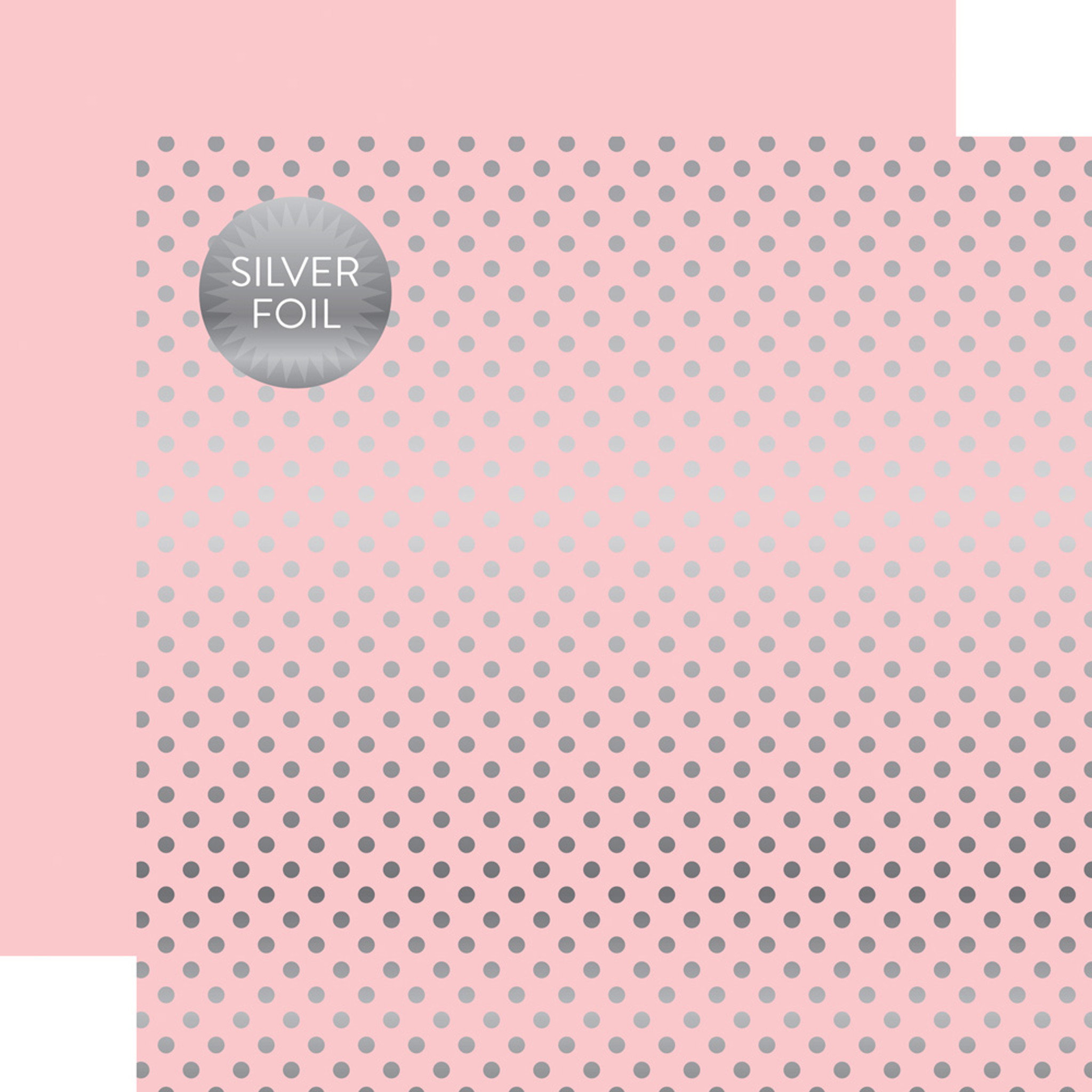 Silver Foil Lt. Pink 12x12 Patterned Paper - Echo Park Paper Co