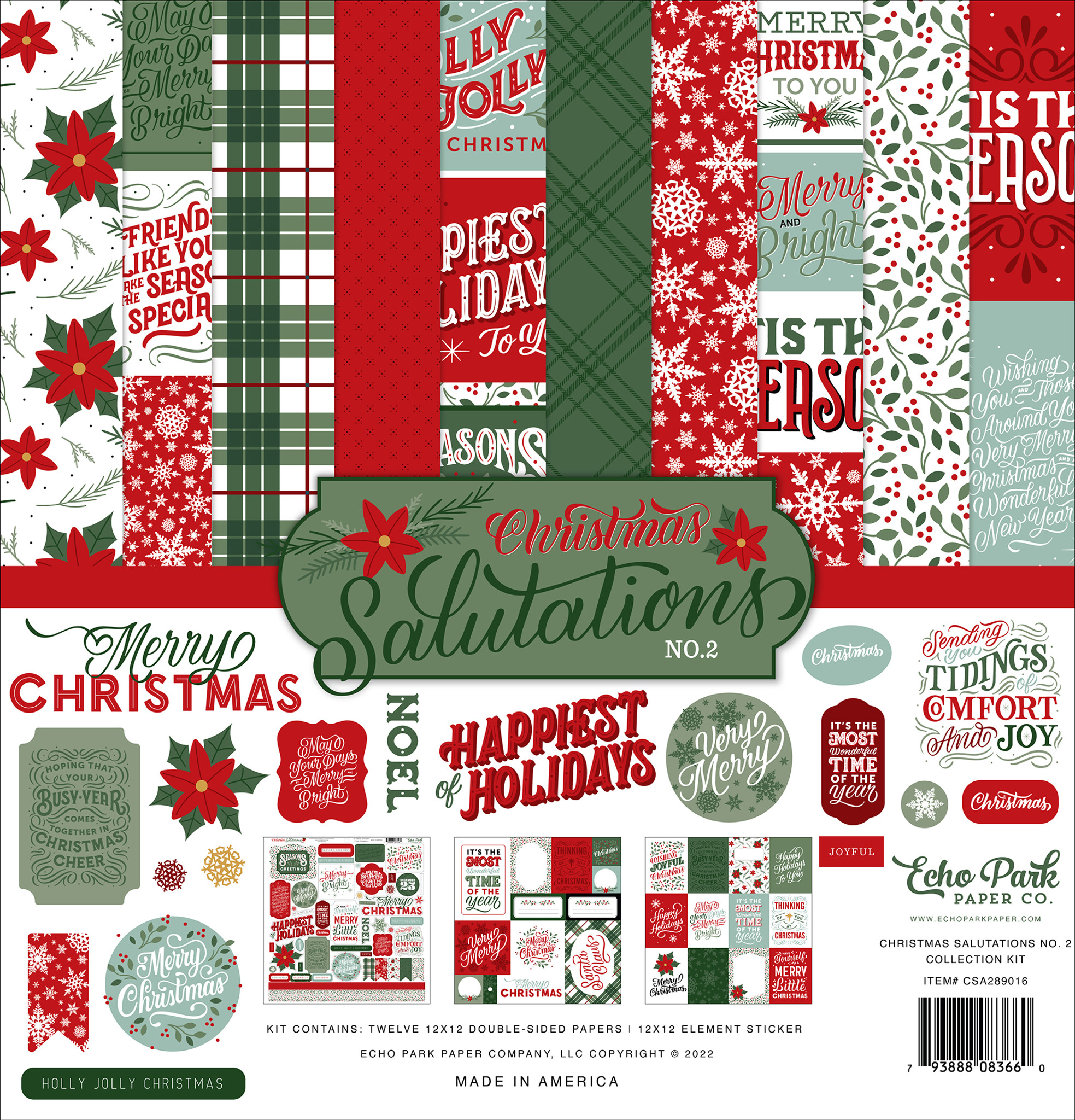 Christmas Salutations No. 2 Element Sticker - Echo Park Paper Co.