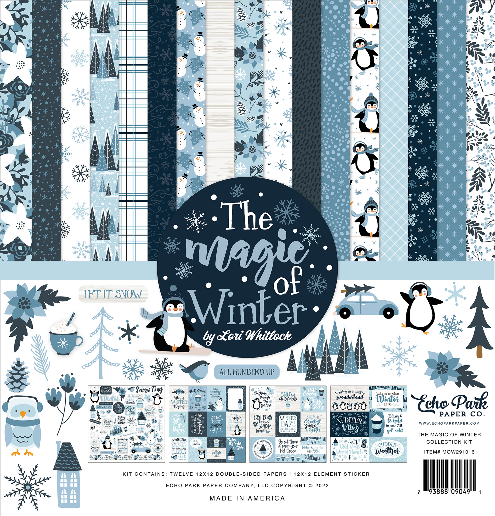 Echo Park Paper Company Love Winter Collection Kit 12-x-12-Inch